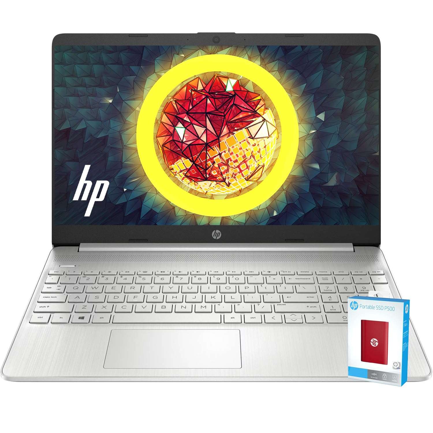 HP New 15.6" Essential Laptop, 32GB RAM, 1TB SSD(512GB PCIe & P500 500GB External), Intel 4-core Processor, Intel UHD Graphics, USB Type-C, Long Battery Life, Windows 11 Home 1