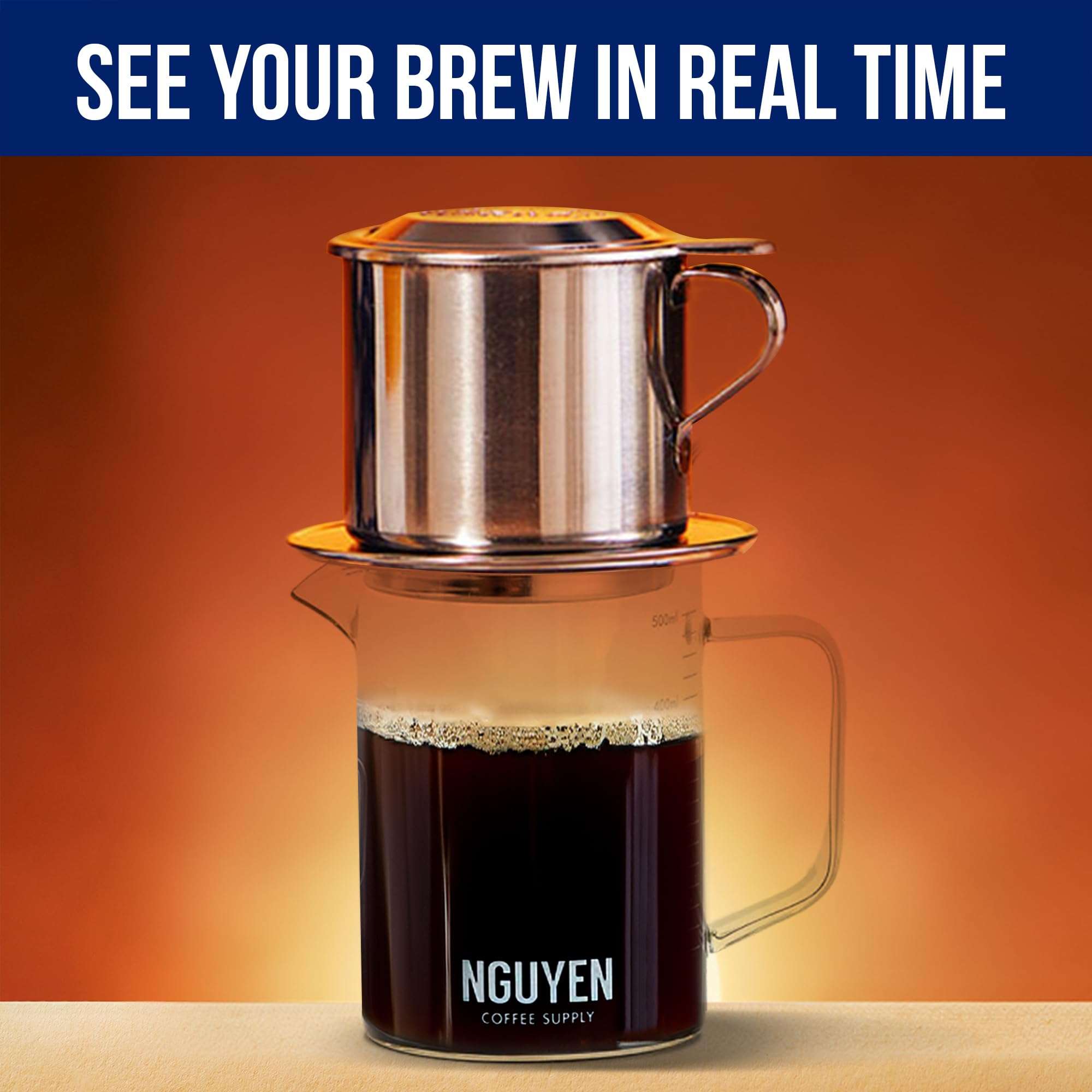 NGUYEN COFFEE SUPPLY - Glass Coffee Server, Microwave and Dishwasher Safe, Ideal Gift, 500ML, Clear [Set of 1] 4