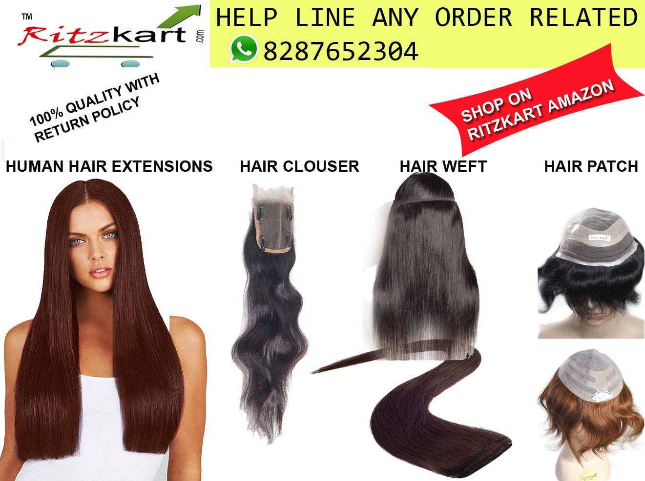 Ritzkart Soft & Silky Natural Hair Wig 32 Inch Long & Wavy Golden Brown Hair Synthetic Women Wig 0791, Black, 5