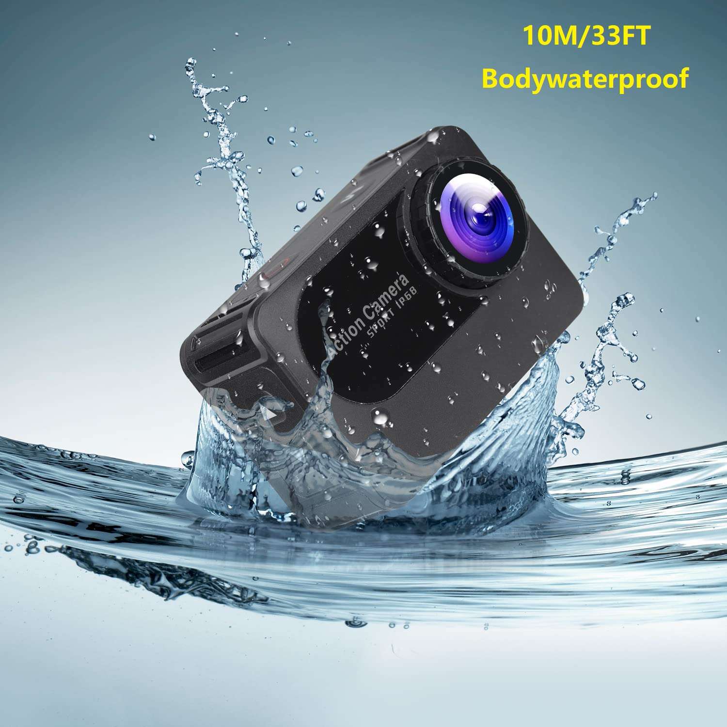 Drumstone H32 4K 1080 Action Camera, Dual 2 Inch LCD Screen 16 MP Image Sensor 170 Wide-Angle Lens Sports Camera 5