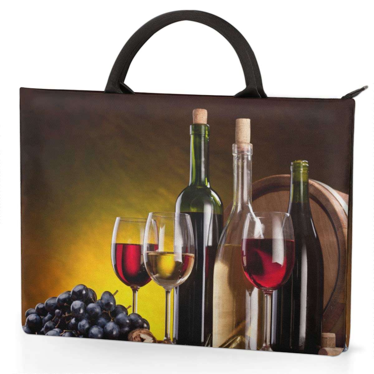 Laptop Case Bag Sleeves 15.6 inch Red White Wine Grape,Laptop Case Bag for Woman,Durable Briefcase Laptop Notebook Carrying Case Handbag for Business Office School 5