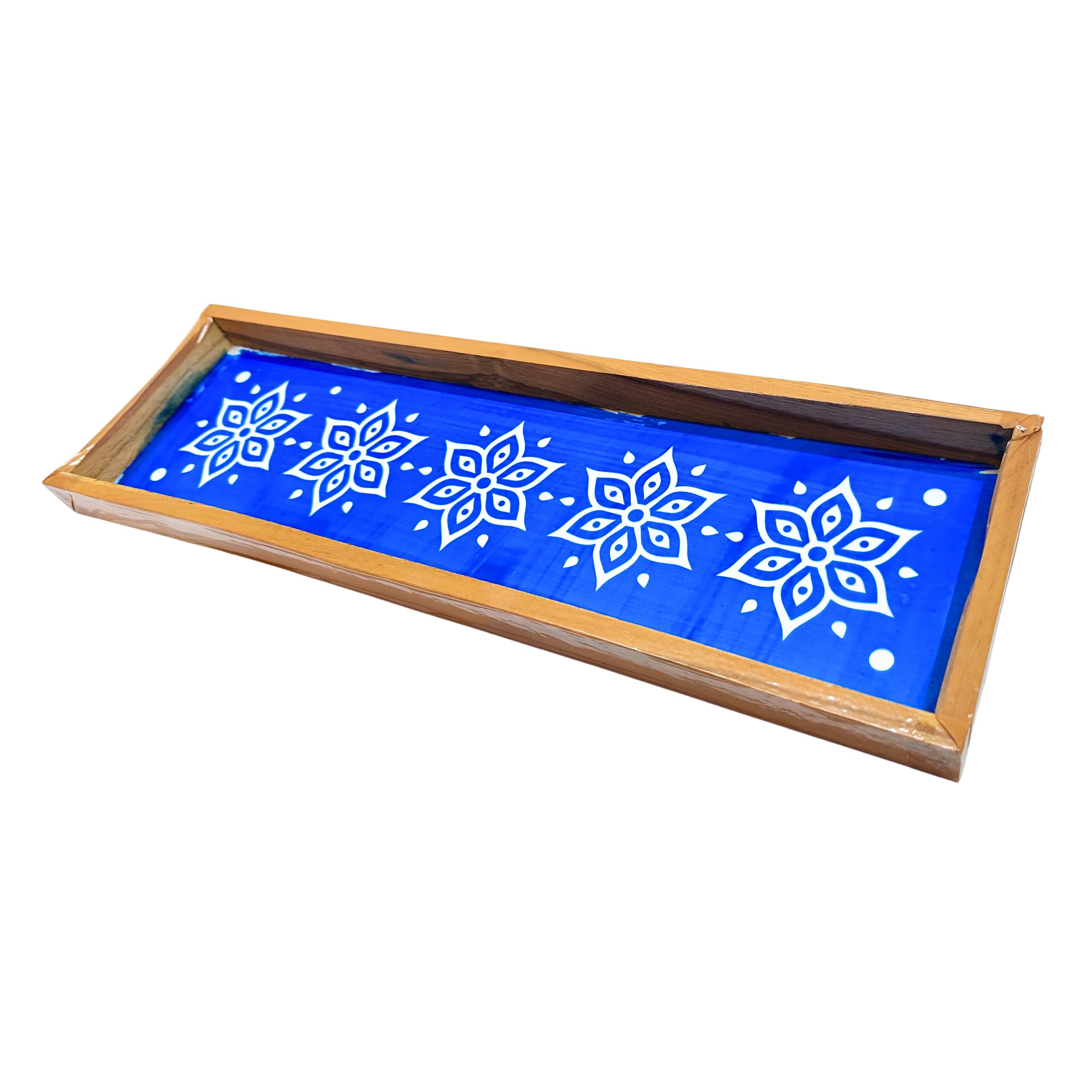 Anciently Star Flower Border Rangoli Stencil Wooden, Rangoli Sacha Wooden, 1 Piece (17x5 Inches) 6