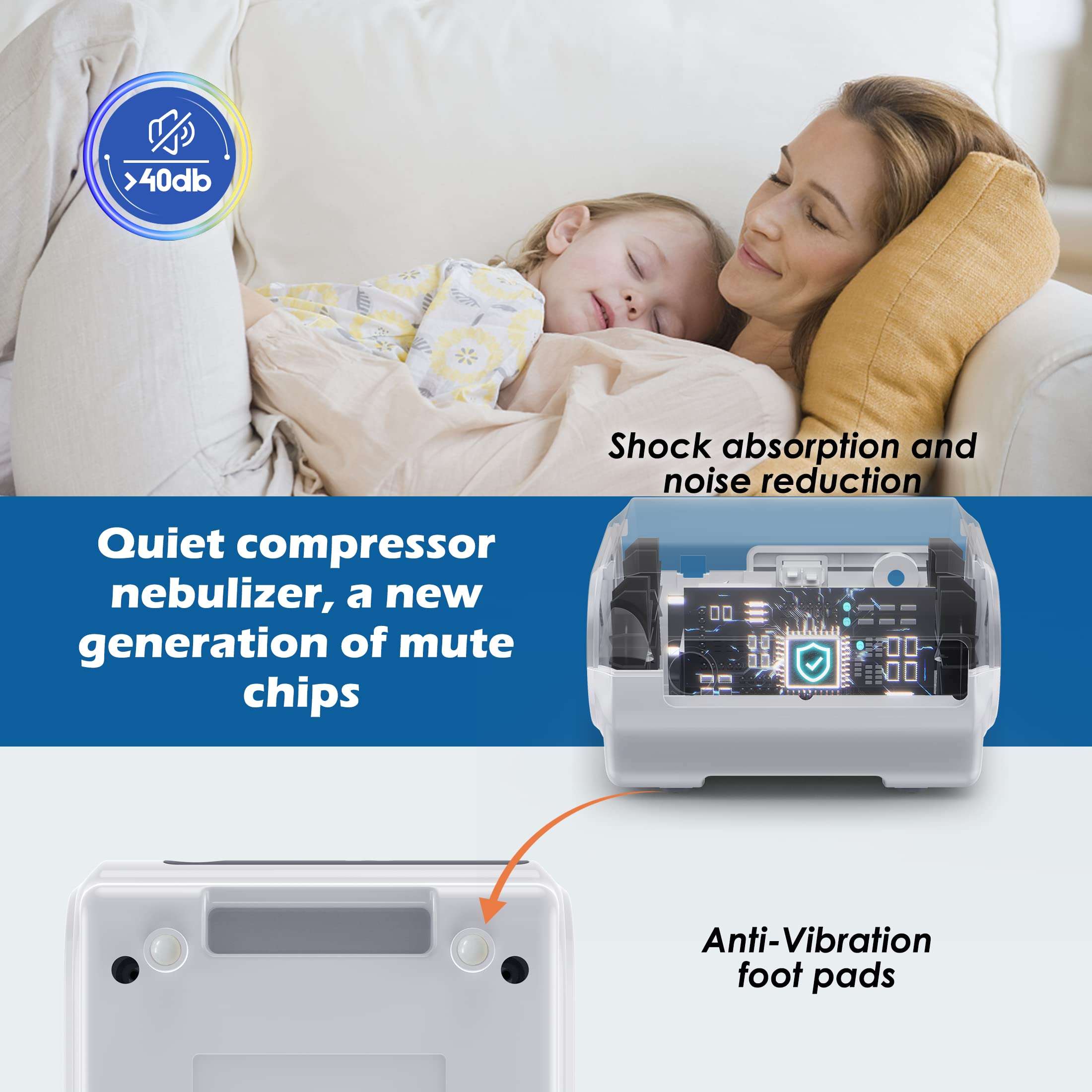 Smart Digital Display Nebulizer Machine for Adults and Kids, Compression Nebulizer for Breathing Treatment, Jet Nebulizer with Timing Function for Home Hailie Sensor NF0109 6