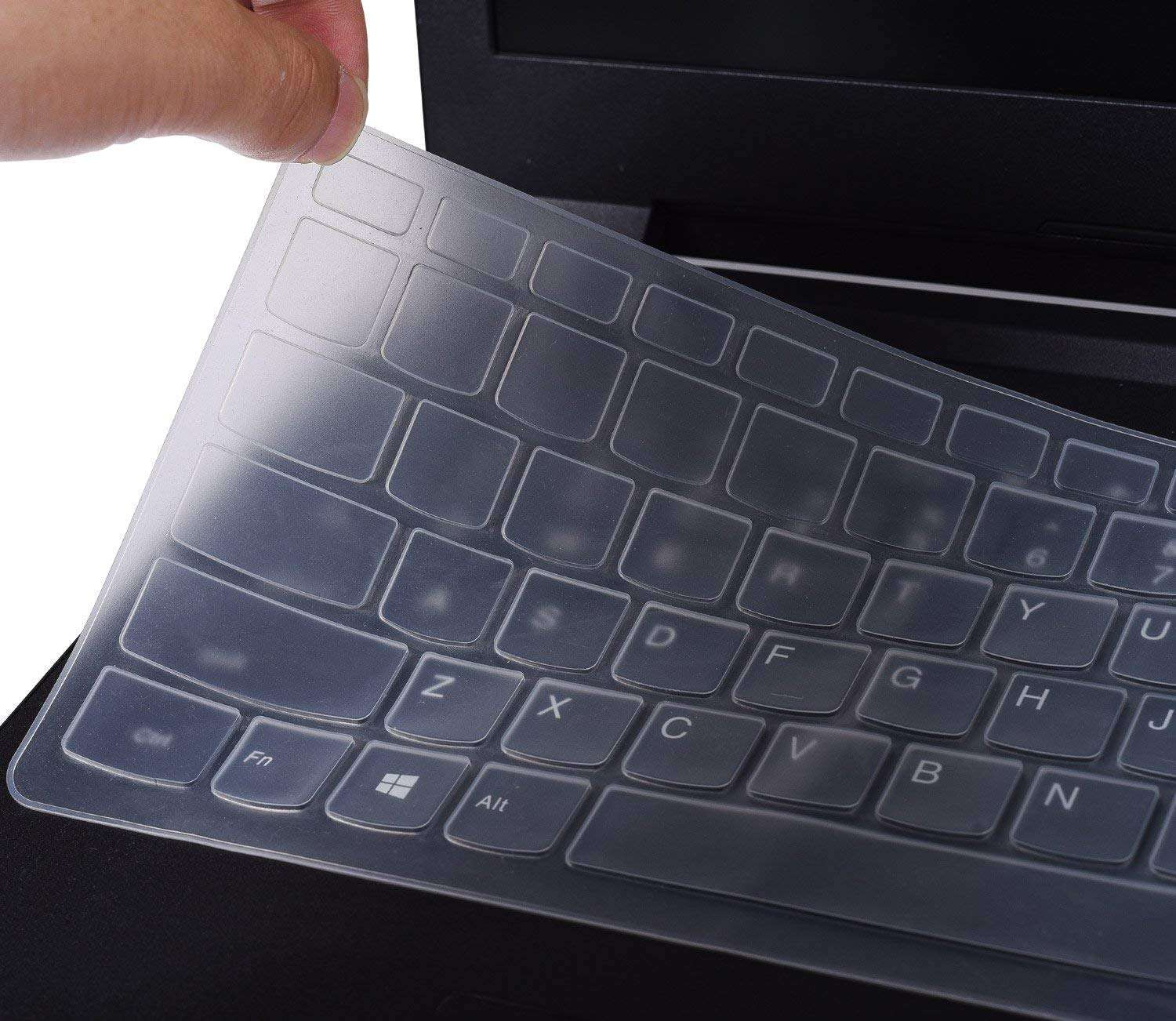Saco Keyboard Protector Silicone Skin Cover for Lenovo Z51-70 80K600VVIN 15.6-inch Laptop (Transparent) 2