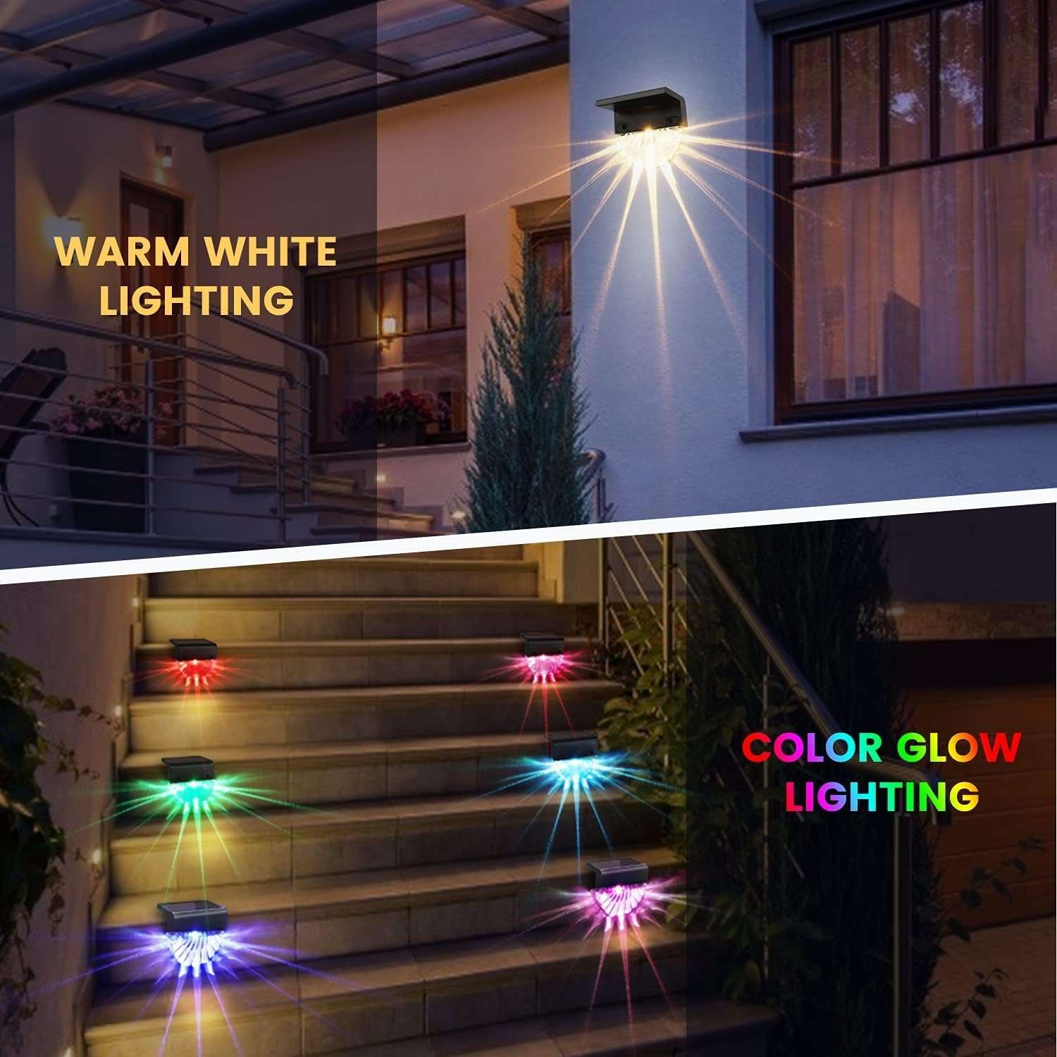 HOPz Solar Panel LED Light Decoration Waterproof Lights for Home Outdoor Garden for Deck,Patio,Railing Step Light (Pack of 20) 4