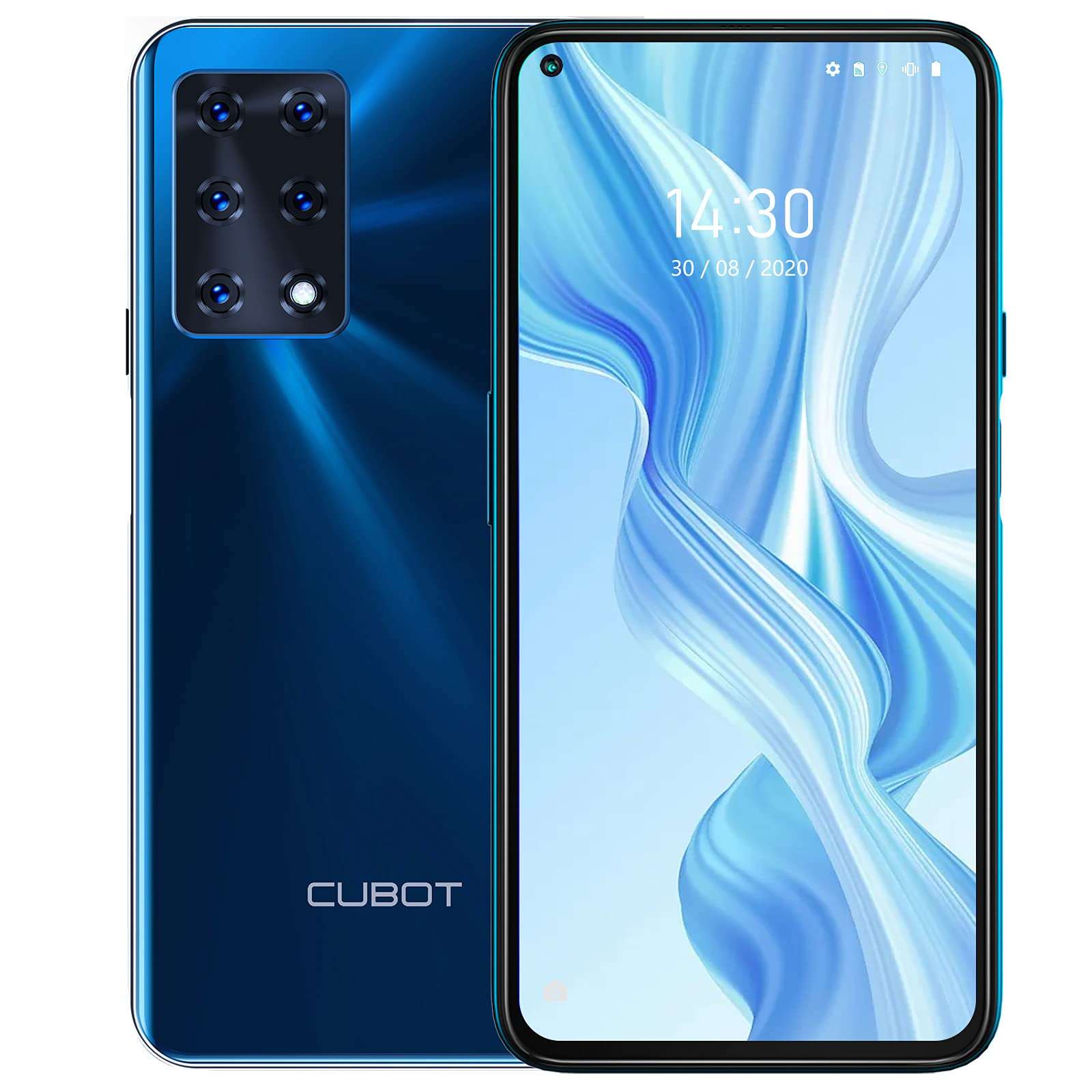 CUBOT X30 Unlocked Smartphone (8GB+128GB) with 6.4-Inch FHD+ Display,Five Al Cameras, Android 10, 4200mAh Battery, 4G Dual SIM Phone (Blue) 1