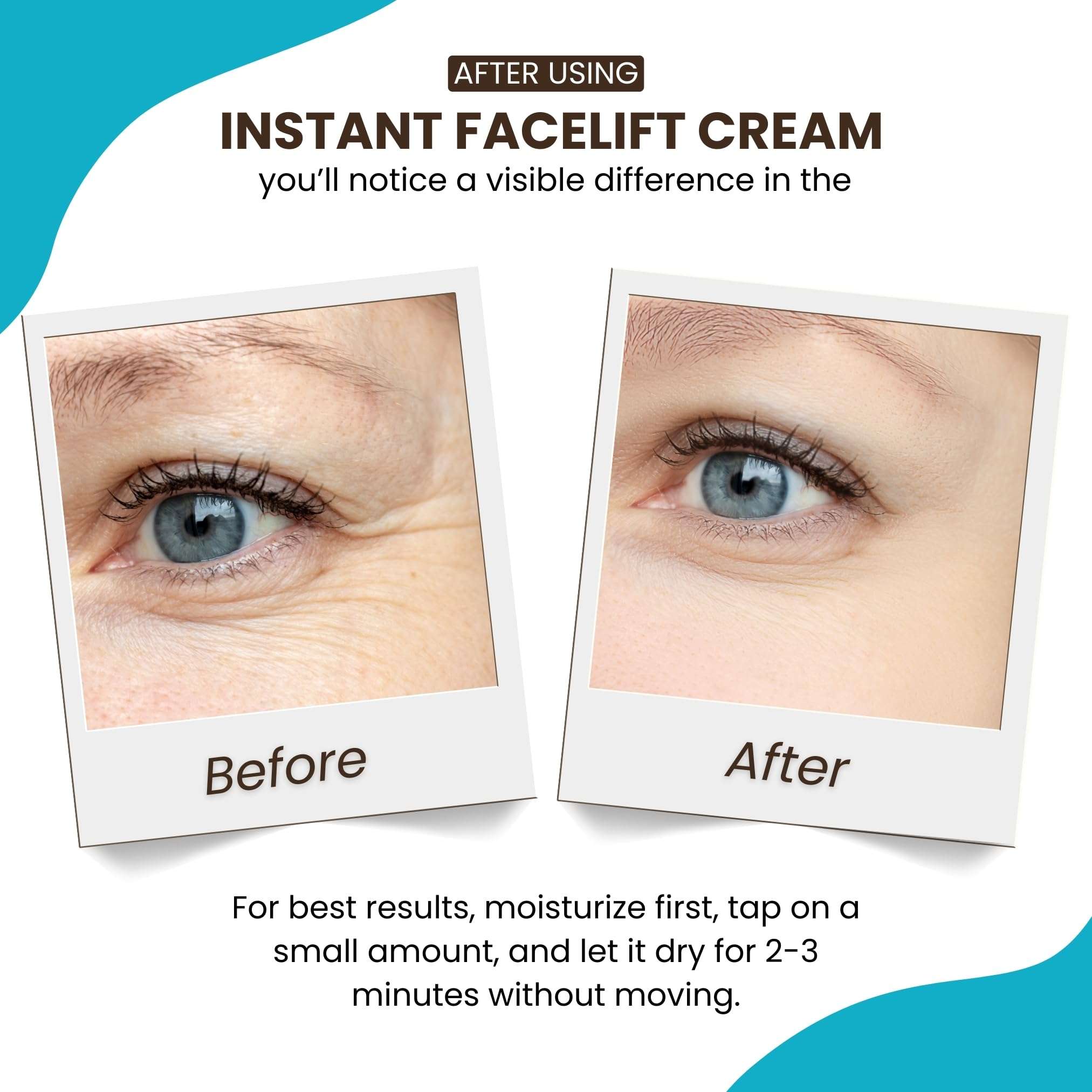 Instantly Ageless - Instant Face Lift Cream - Skin Care for Anti Aging face cream - Wrinkle Tightener - Instant Under Eye Bags Remover - Facelift in a Box of 25 Vials 6