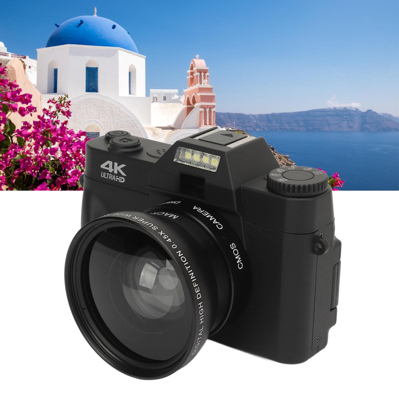 4K Digital Camera, 16X Zoom Digital Zoom Anti Shake Video Camera with 180° Flip Screen, Autofocus Vlogging Camera for Photography, Compact Point and Shoot Travel Cameras for Adults 6