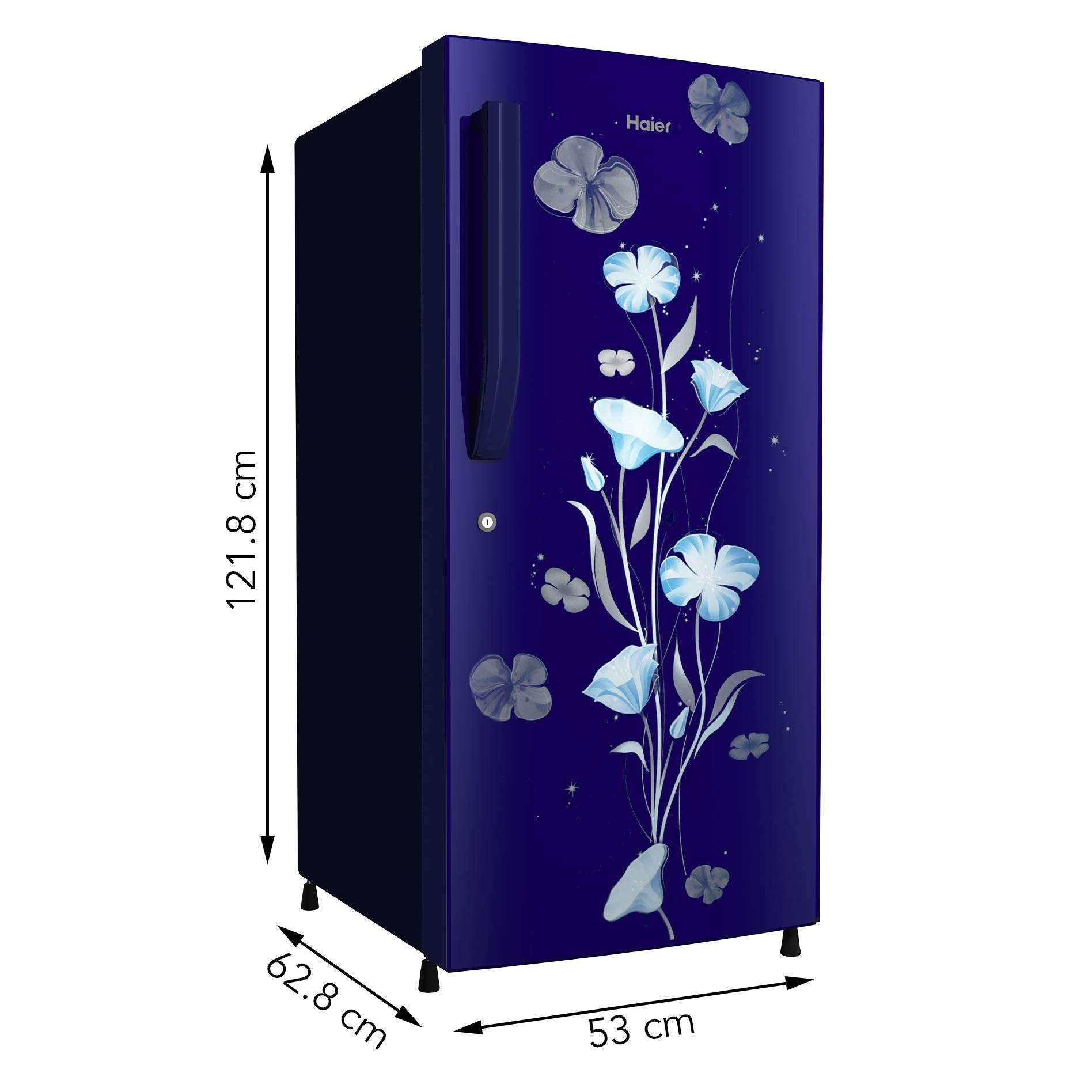 Haier 195 L 3 Star Single Door Refrigerator (HRD-1953CMF-E, Marine Freesia) 3