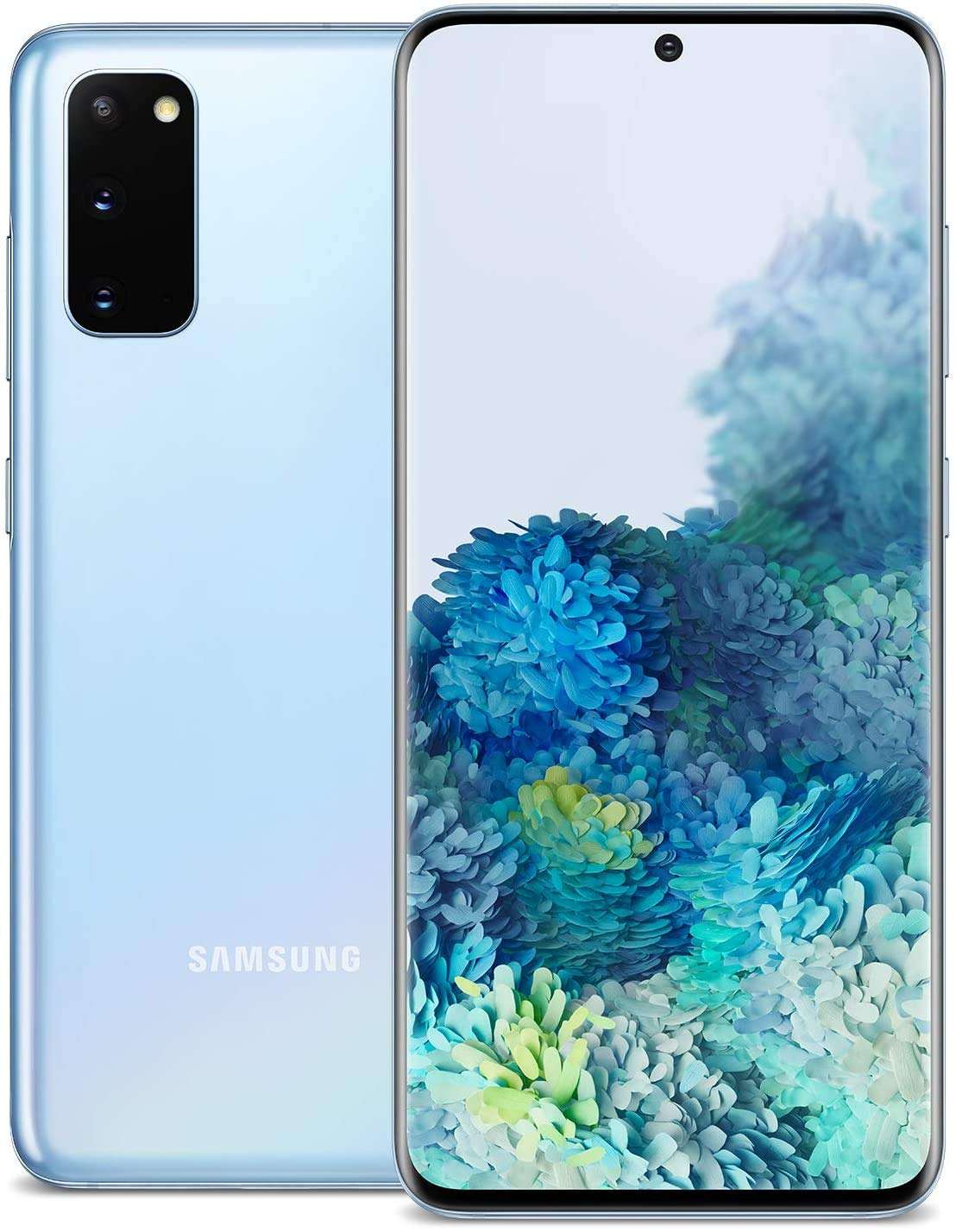 SAMSUNG Galaxy S20 5G (128GB, 12GB) 6.2" 120Hz AMOLED, Snapdragon 865, Canada 5G Only/Global 4G LTE (GSM + CDMA) Unlocked (AT&T, Verizon, T-Mobile, Metro) International Model SM-G981W (Cloud Blue) 2