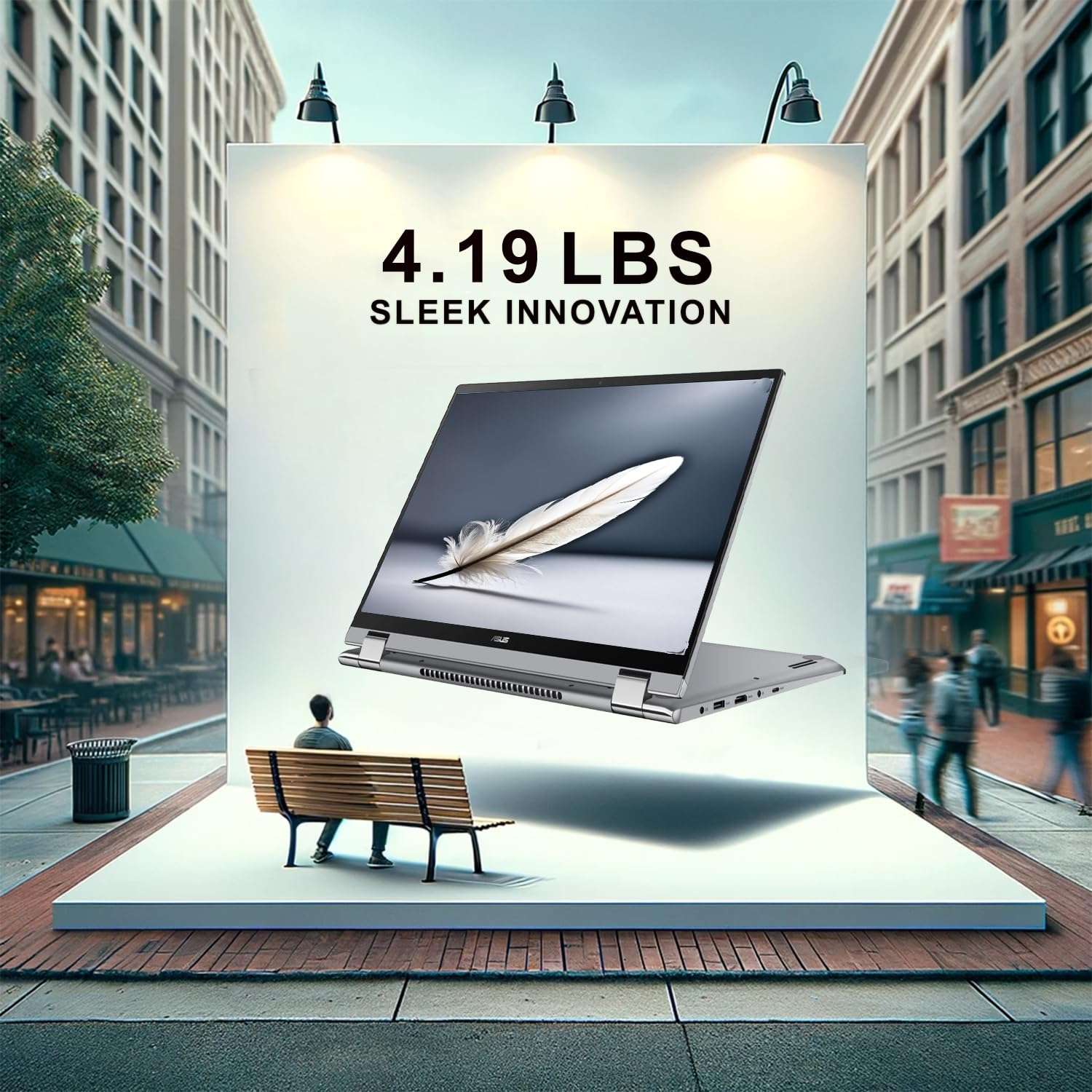 ASUS Zenbook 2-in-1 Laptop, 15.6" FHD (1920 x 1080) Touchscreen Display, AMD Ryzen 7 5700U (Beats i9-10885H) Processor, 8GB RAM | 2TB PCIe SSD, NVIDIA GeForce MX450, Backlit Keyboard, Windows 11 Pro 4