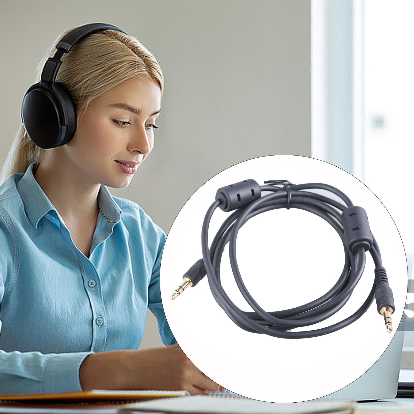 QERPON Long 3.5mm Cable Male to Male Cable Not Interferences Cable Flexible Cord General Use Music Cable for Home & Devices 3