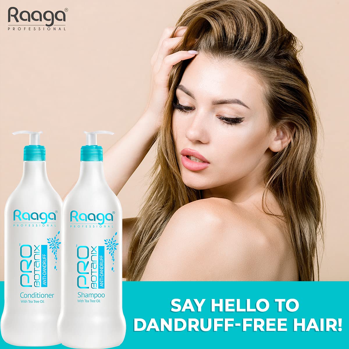 Raaga Professional Pro Botanix Anti-Dandruff Conditioner, With Tea Tree Oil, Reduces Itchiness and Flaking, 1000 ml 6