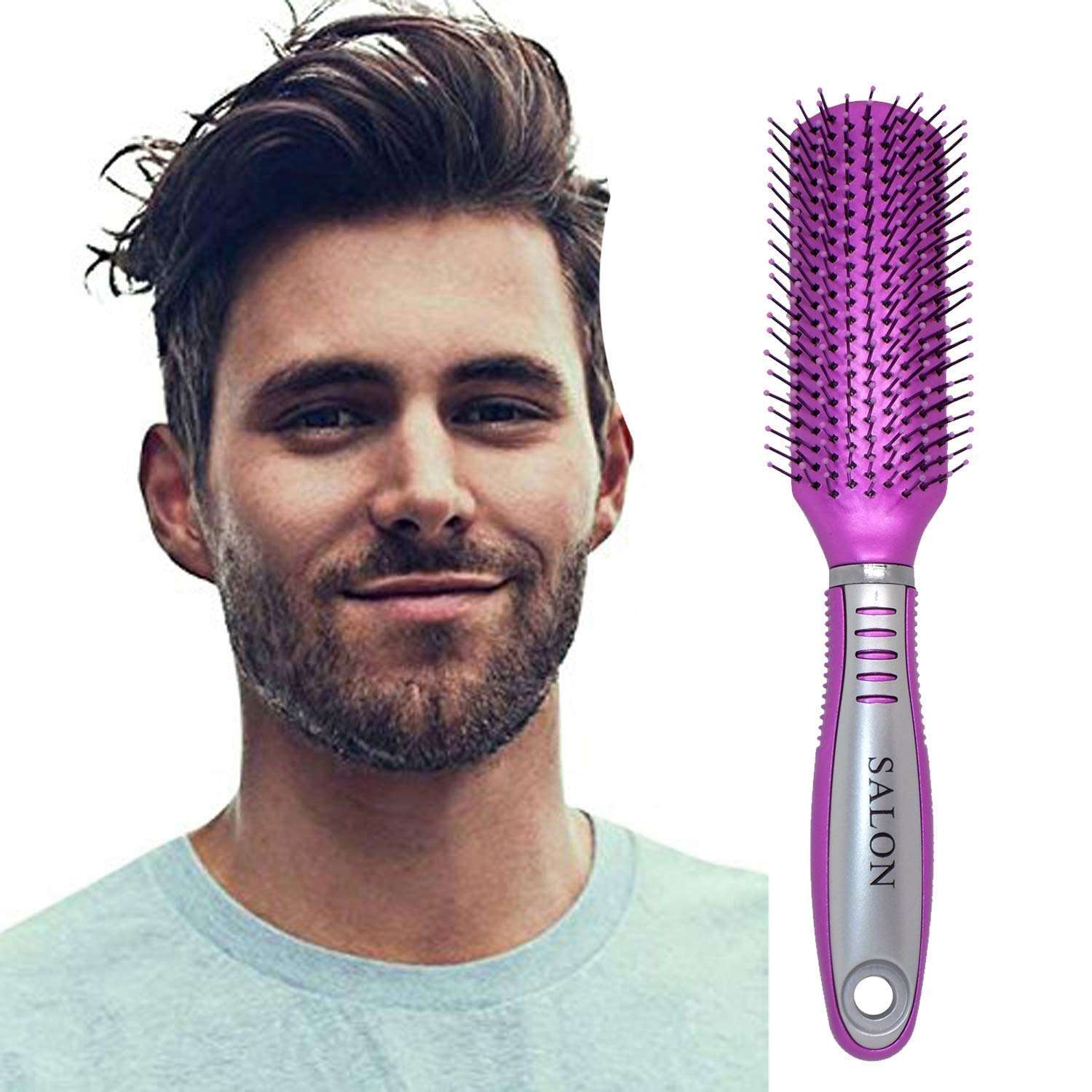 Ekan Flat Hair Brush with Dryer for Women And Girls Hair Accessories For Home & Travel, 30 gram pack of 1 5