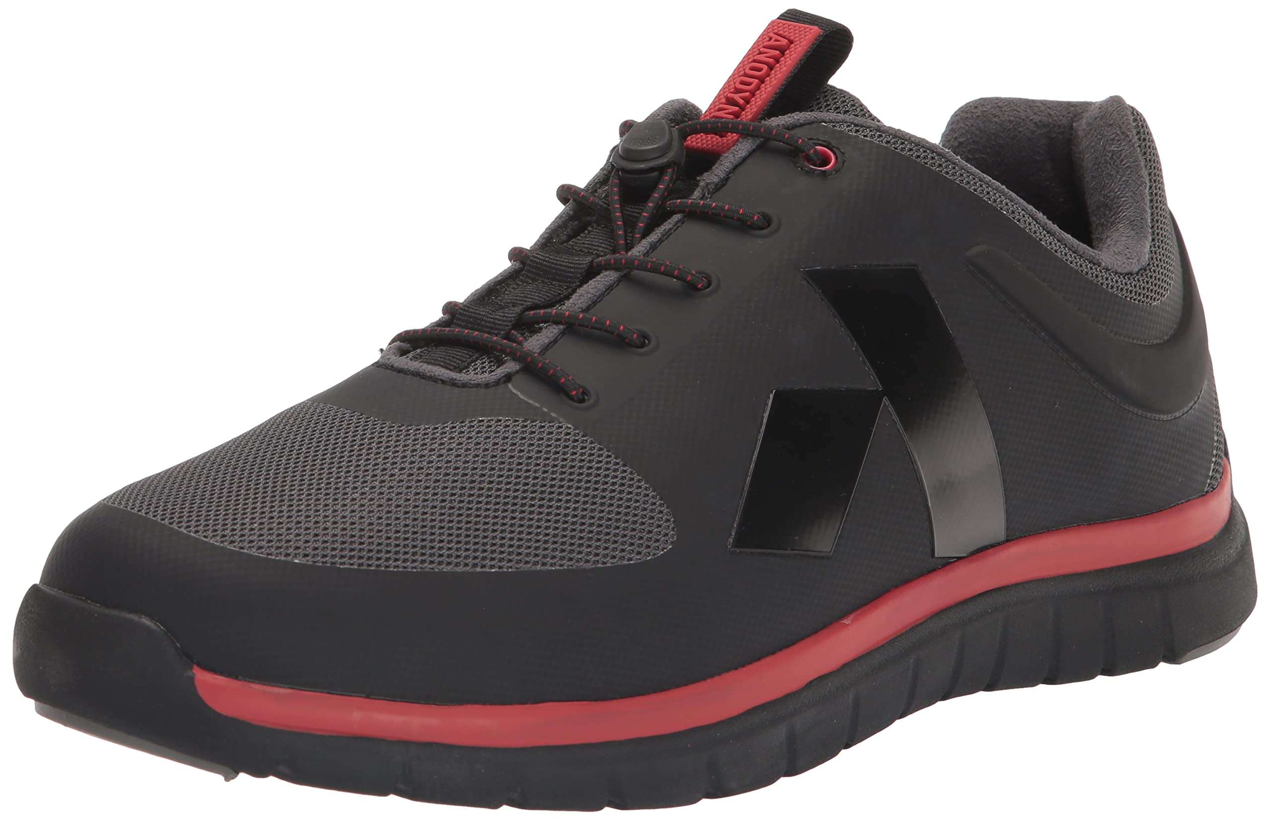 Anodyne Men's No. 22 Sport Runner Sneaker, Black/Red, 10.5 1