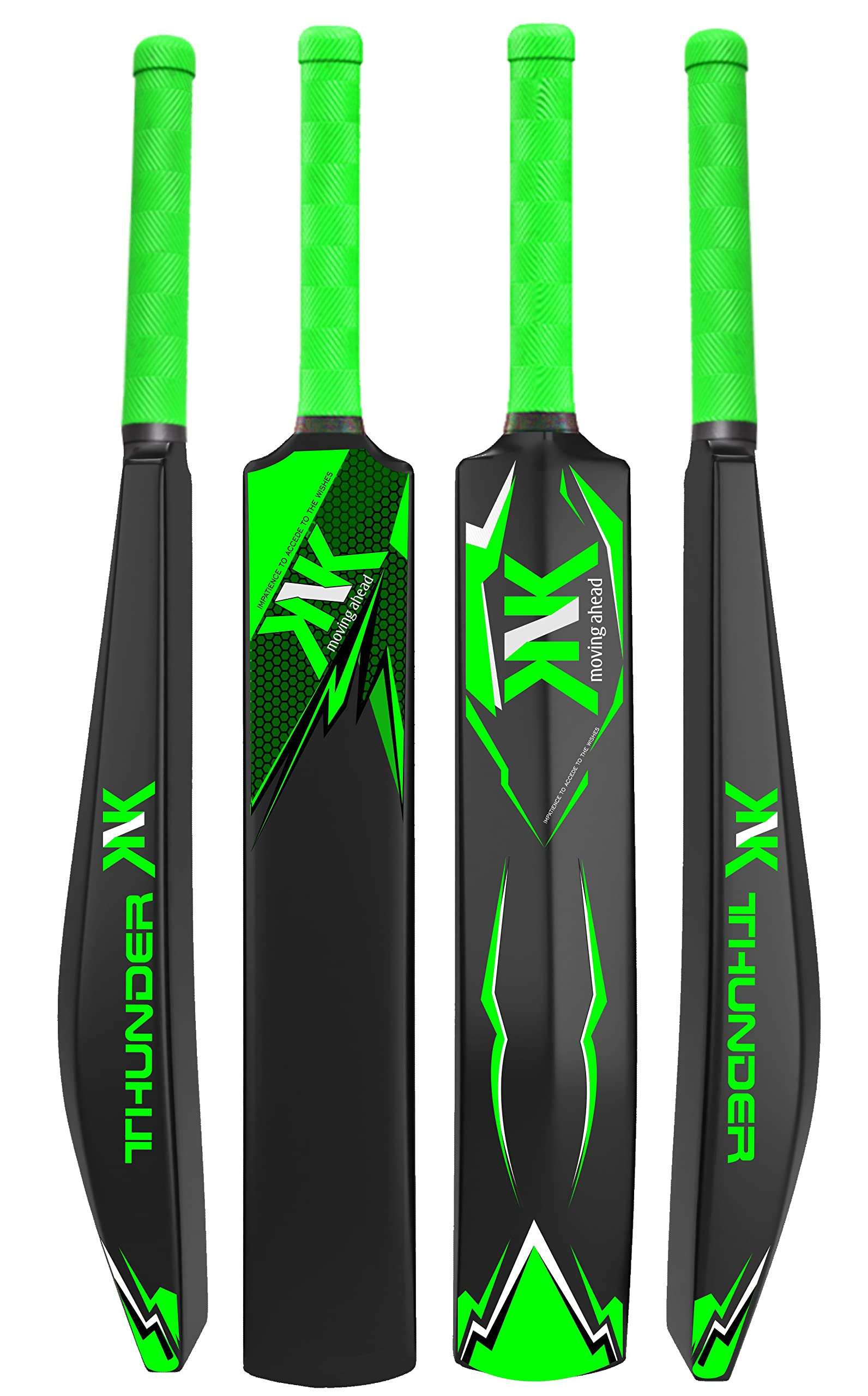 KNK® Thunder Cricket Bat,Excellent Hard Plastic Bat,34" Length Full Size with Short Handle with Ball for All Age Group 1
