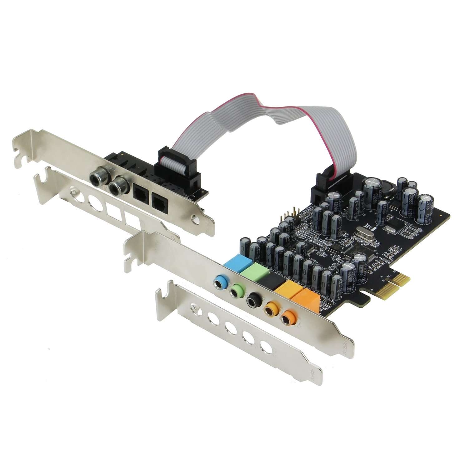 SEDNA - SE-PCIE-SC-10 PCIe 7.1 Channel Sound Card (CM8828 + CM9882A) with SPDIF Bracket (Standard and Low Profile Brackets are Included) 1