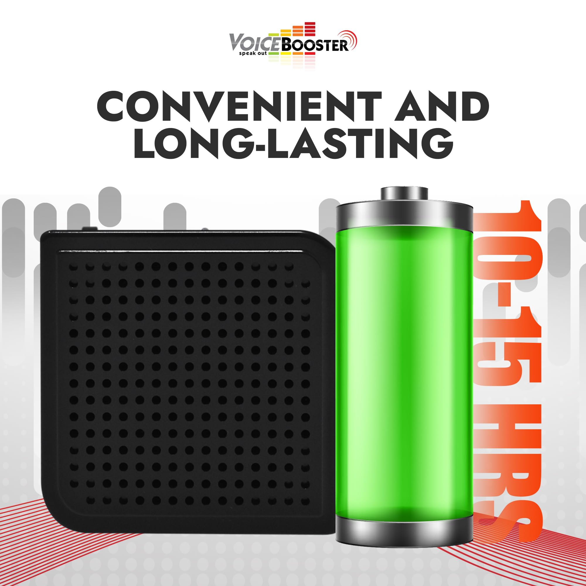 Voicebooster Speak Out Personal Voice Amplifier – Rechargeable Portable Megaphone Speaker & MP3 Player with Microphone Headset for Teachers, Tour Guide, Presentations – 16watt Power Amplifier - MR2200 4