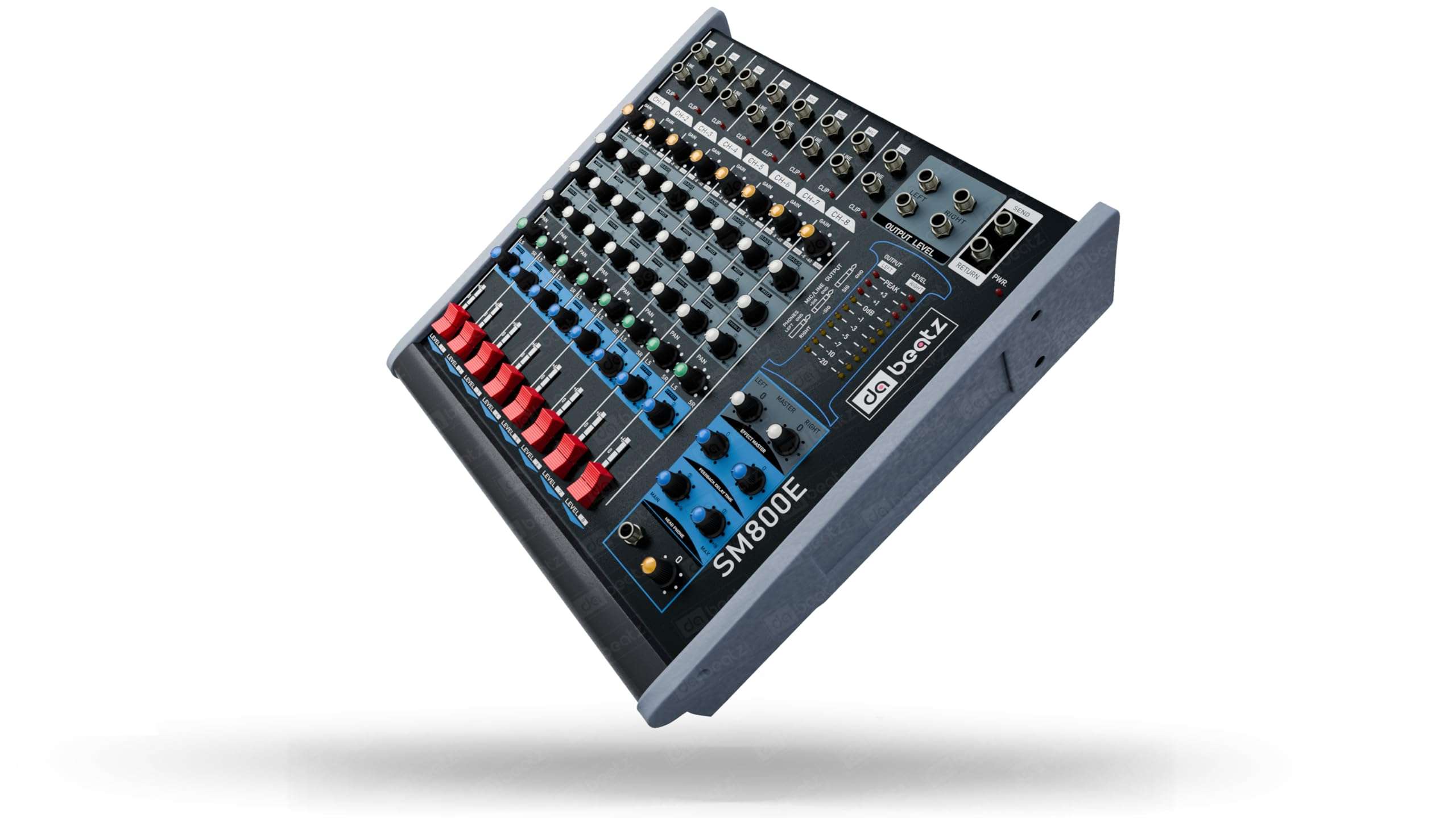 DaBeatz SM800E Professional 8 Channel Audio Mixer, Stereo Echo DJ Sound Mixer for Parties, Stage Effects, Weddings, Karaoke & Studio Recording,Diwali Giving Your Occasion an Impressive Output 5