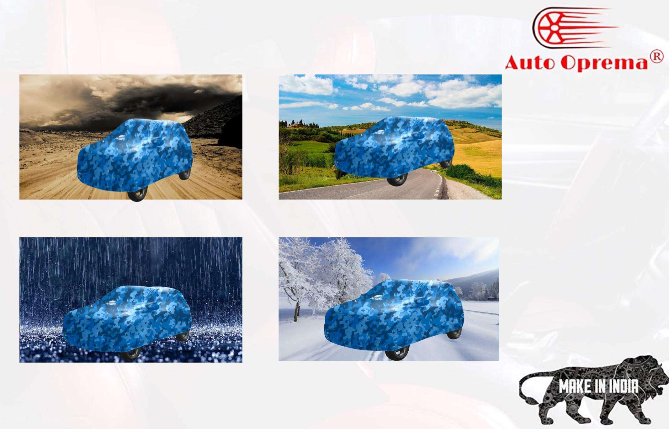 Auto Oprema® Hyundai Verna Fludic Blue Army Car Body Cover, Bumper to Bumper Accurately. 6