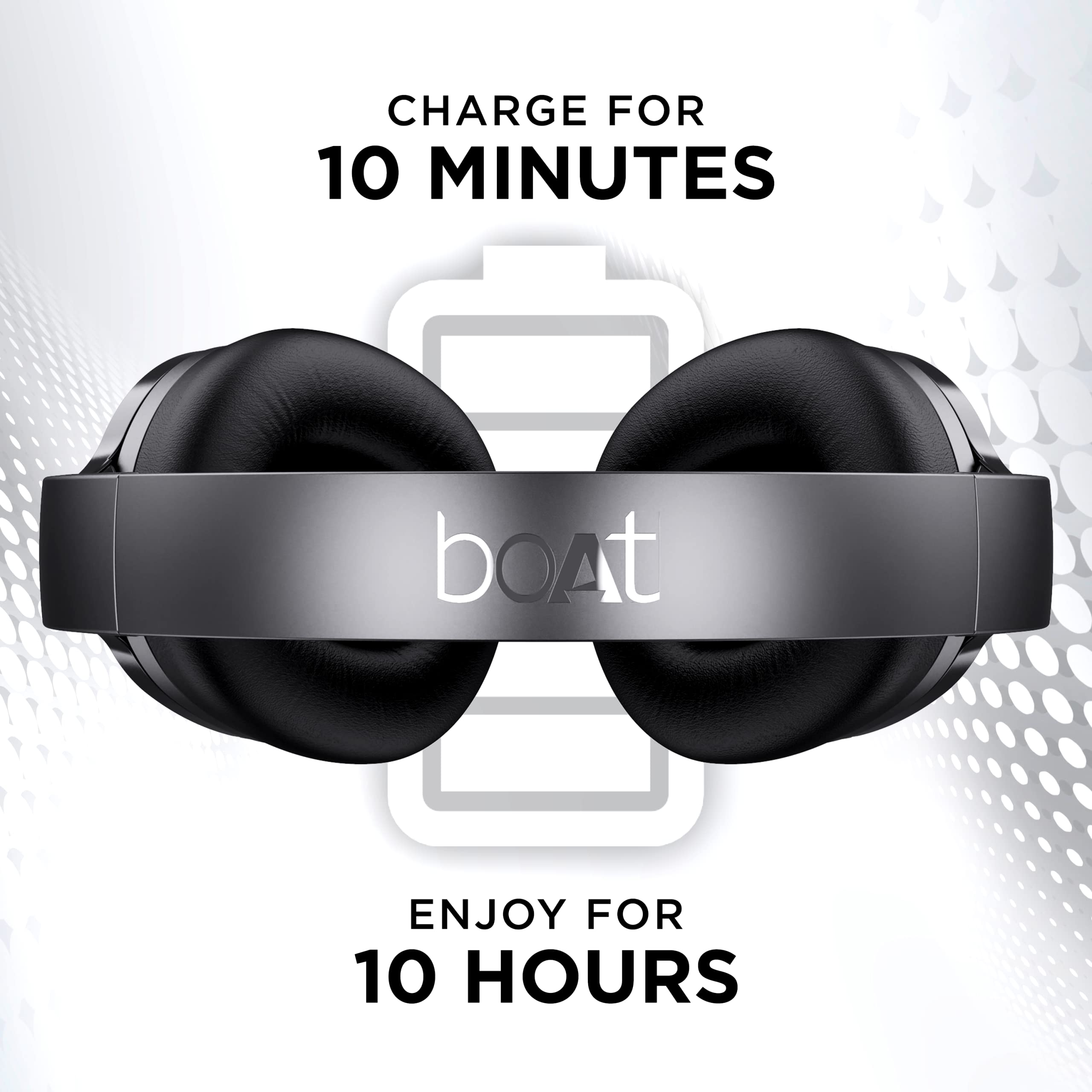 boAt Nirvana 751 ANC Hybrid Active Noise Cancelling Bluetooth Wireless Over Ear Headphones with Up to 65H Playtime, ASAP Charge, Ambient Sound Mode, Immersive Sound, Carry Pouch(Gunmetal Grey) 5