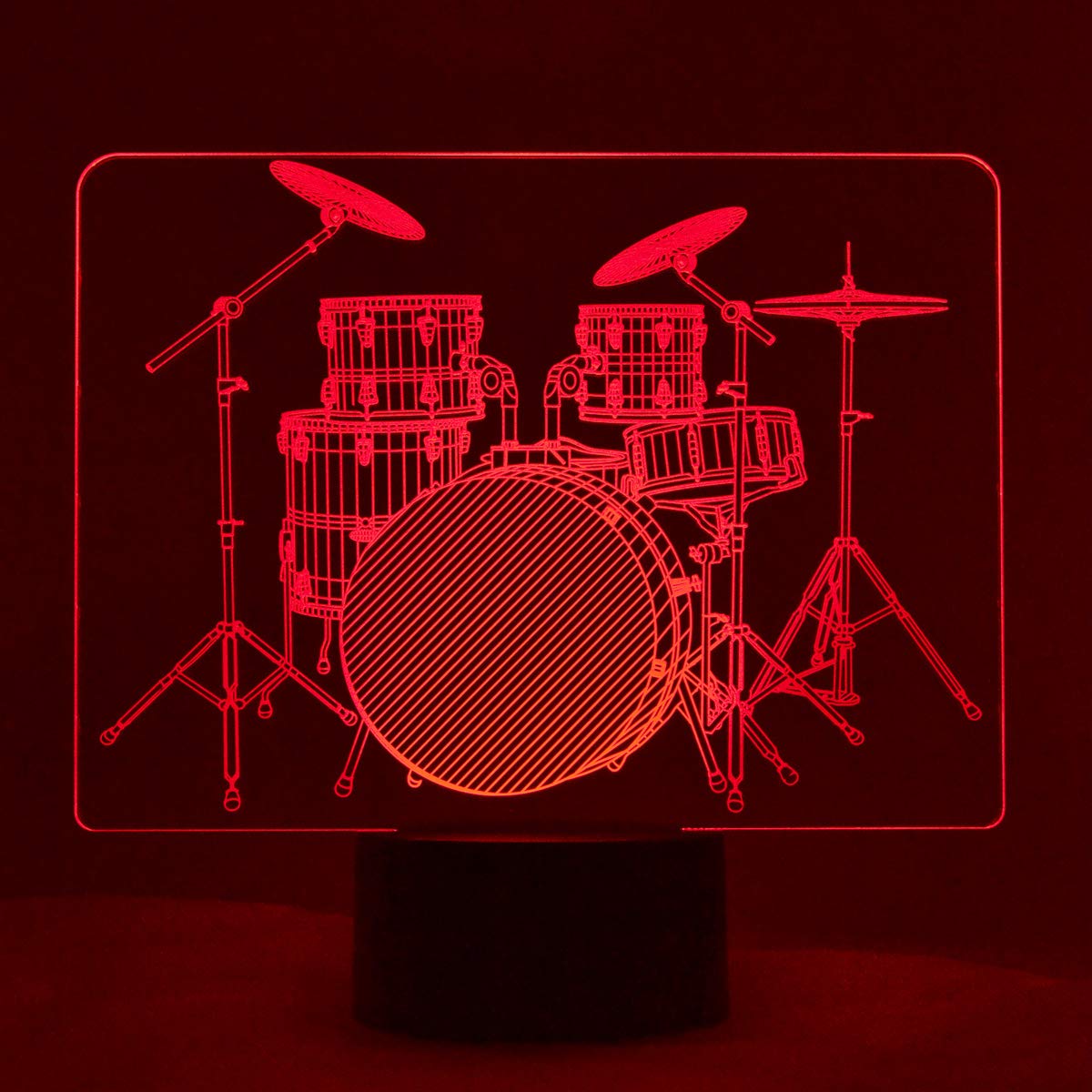 Drum Set - 3D LED LAMP Optical Illusion Light with 7 Color Changing Lighting Effects 1