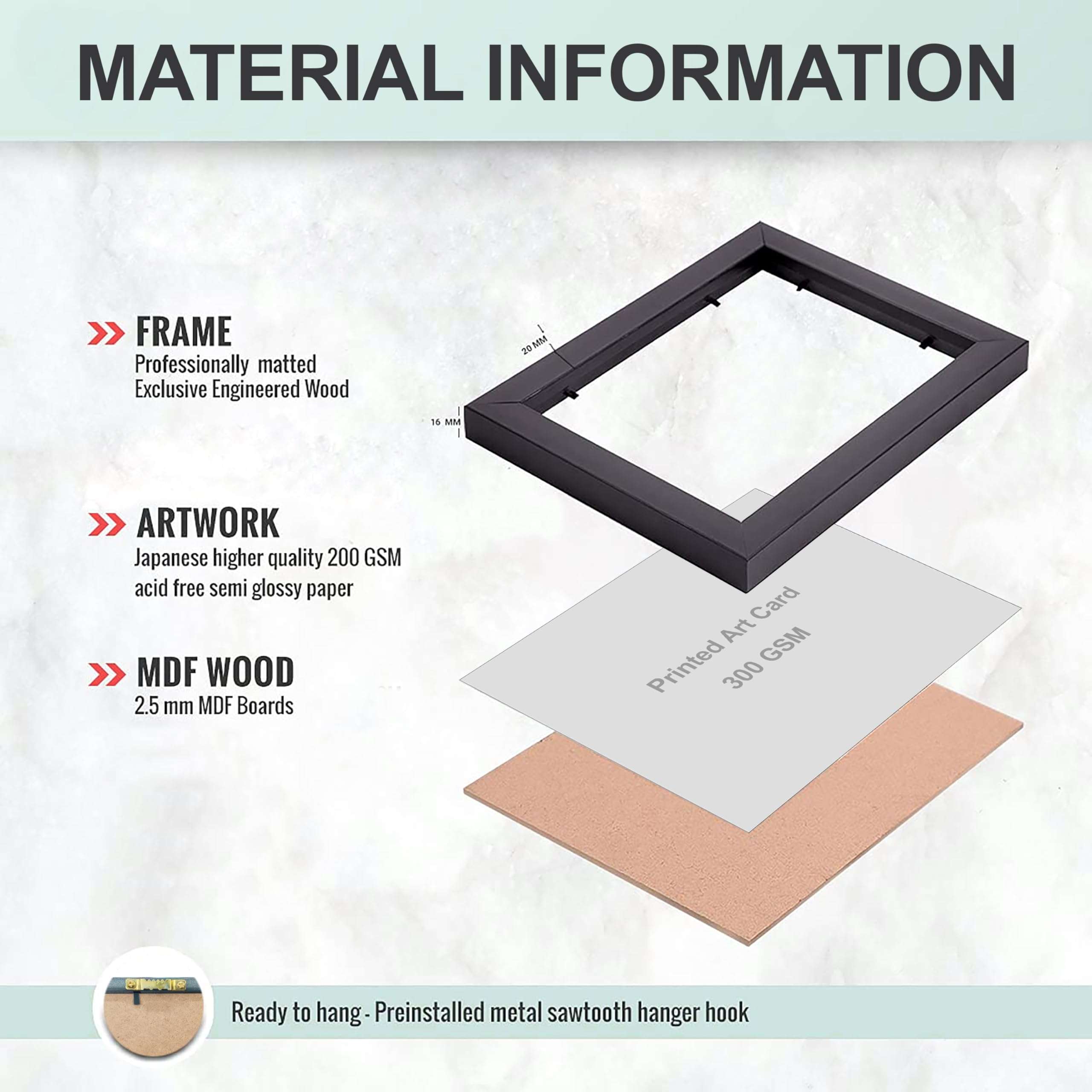 Rousrie Pichwai Art Painting Wall Frames For Living Room | Pack of 4 | Wall Hanging Decorative Items | Decoration Items For Home | Waterproof Film 5