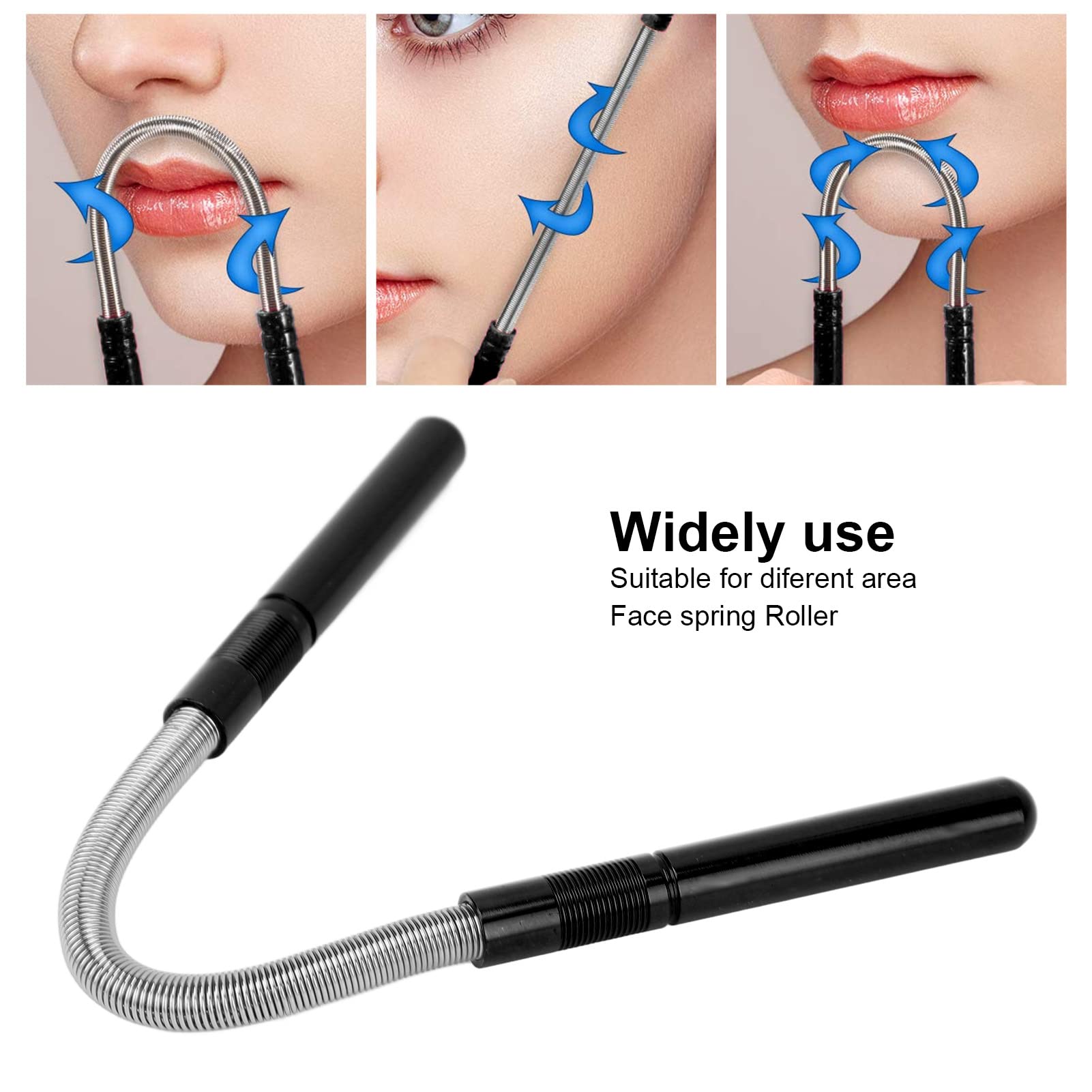 Stainless Steel Facial Hair Remover, 3 Colors, Facial Hair Makeup Threading Tool for Face Upper Lip Chin Cheeks(Black) 5