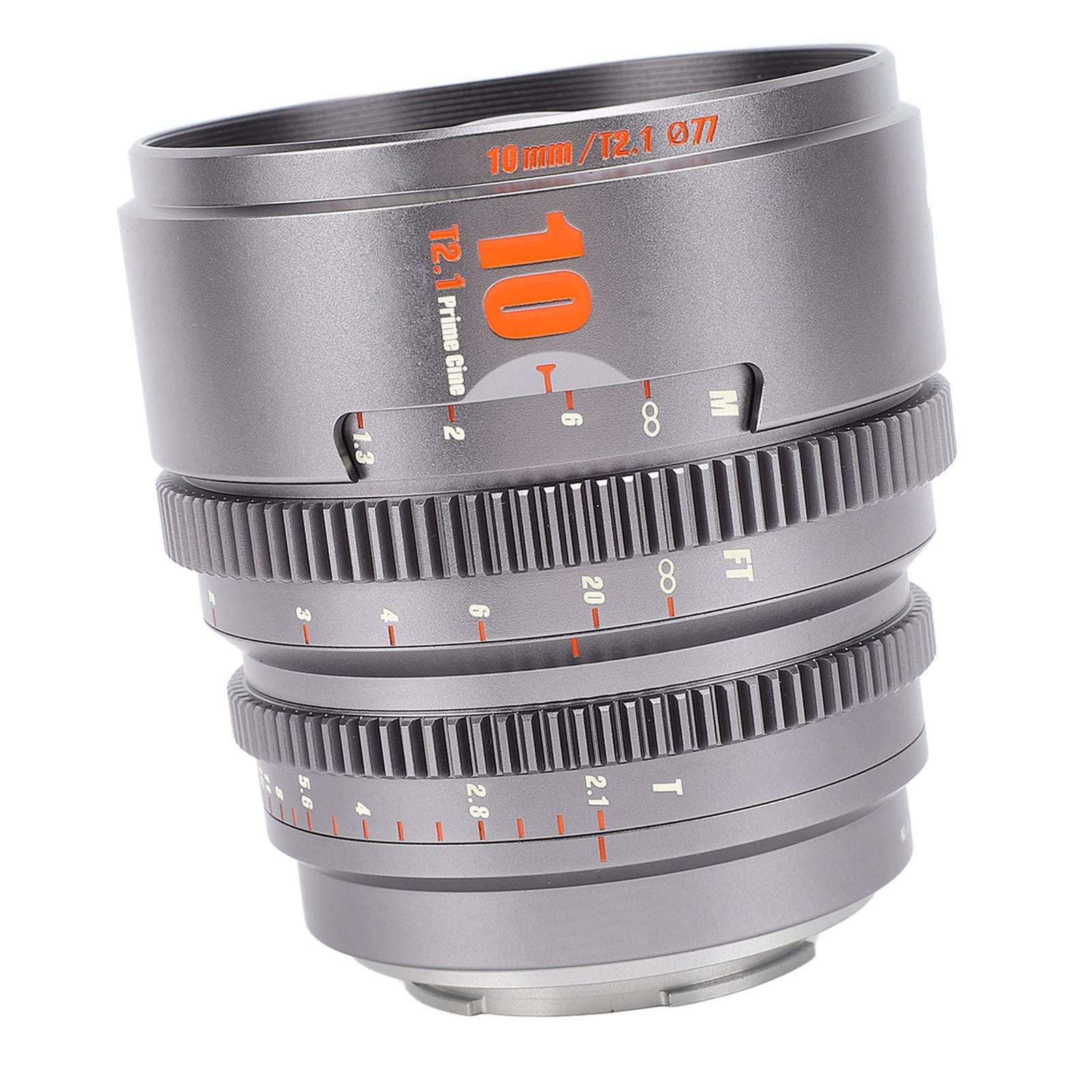 T2.1 Cine Lens for E Mount Cameras, 10mm APS C 260 Deg Ultra Long Focus Large Aperture E Mount Cameras Camera Lens for FS Series for Portraiture Street Photography (Gray) 5