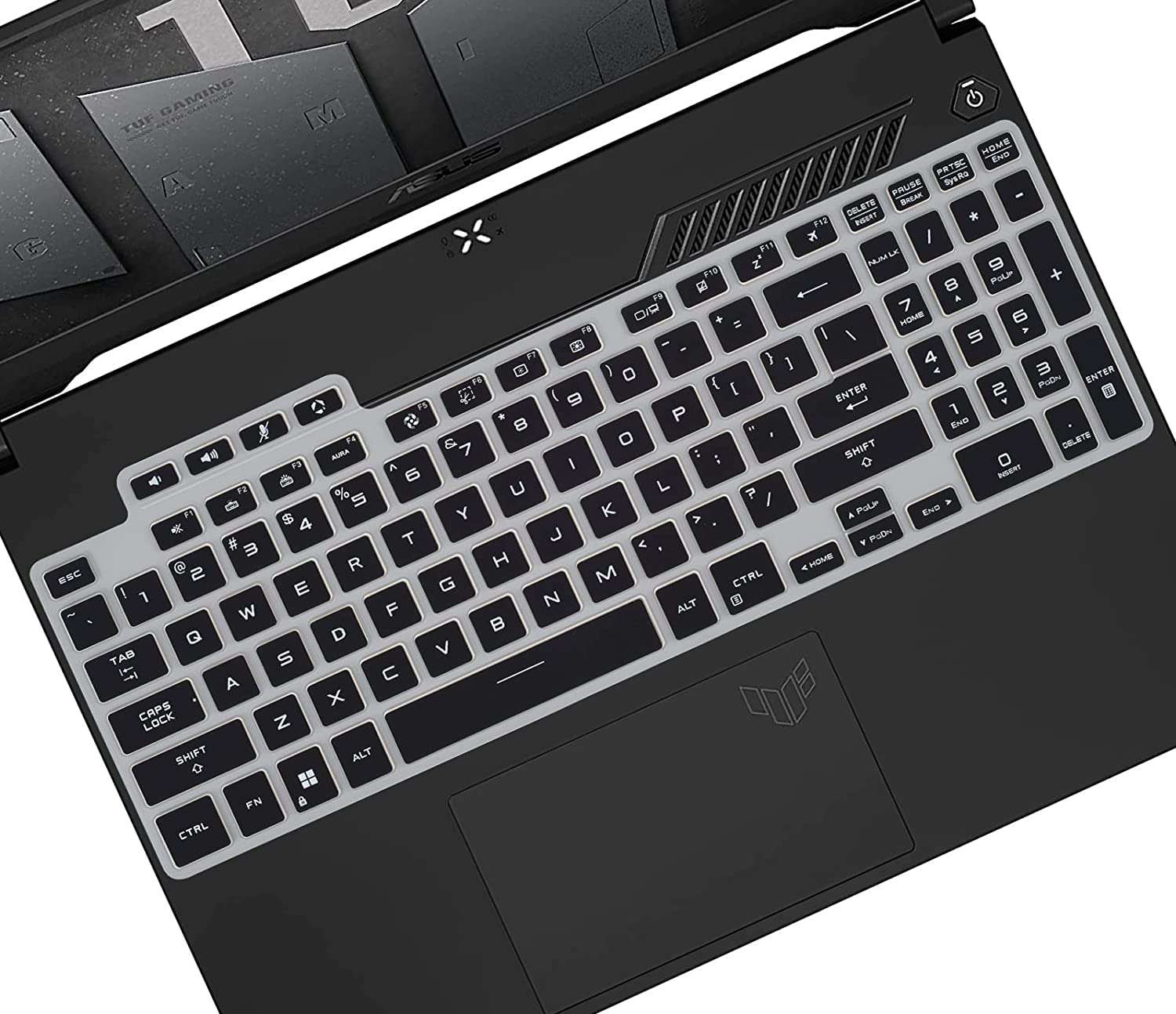 Laprite Keyboard Protector Cover for 2022 ASUS TUF Dash 15 15.6" FX517ZM FX517ZM-AS73, TUF Gaming F15 FX507ZM-ES74, TUF Gaming F17 FX707 FX707ZM 17.3", ASUS TUF A15 A17 Gaming Laptop, Black 4