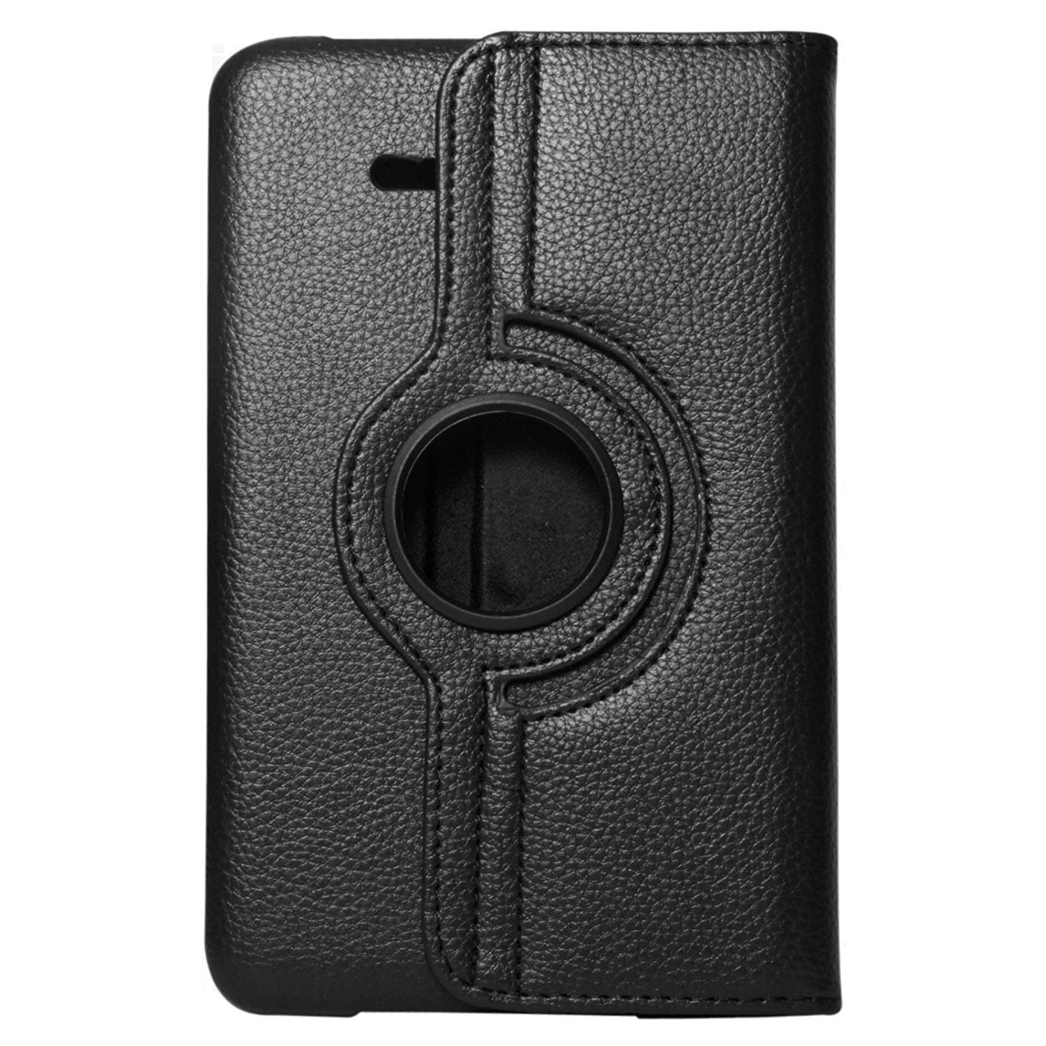 Bai and kaka® 360° Degree Rotating Multi Angle PU Leather Screen Protective Smart Book Flip Carry Case Cover for Samsung Tab 3 Lite, Tab 3 Neo Black 1