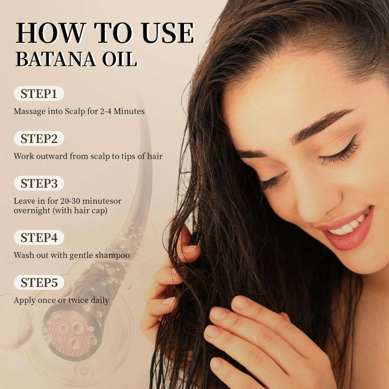 LMDGDS 1 PCS Soug Organic Batana Oil, 8.12 Oz Batana Oil for Hair Growth Oil Bantana Natural Hair Growth Oil Raw for Batana Oilor Men & Women 6