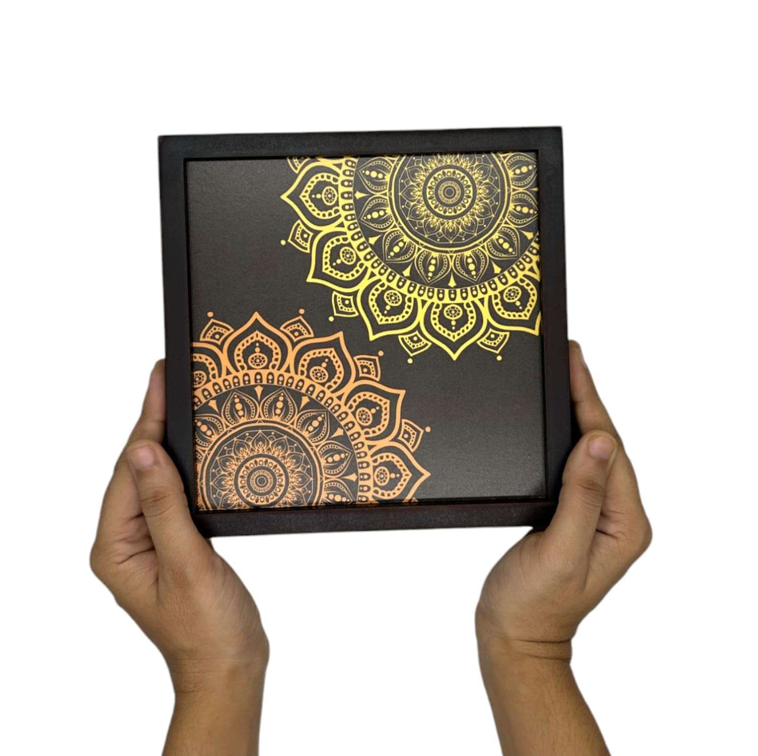 Angira handicrafts Wooden Dry Fruit Box Multipurpose 4 Section Handcrafted Large Size Square Dry Fruit Box for Diwali Gift, Food Storage, Spice Box AHS-WBOXX010 6