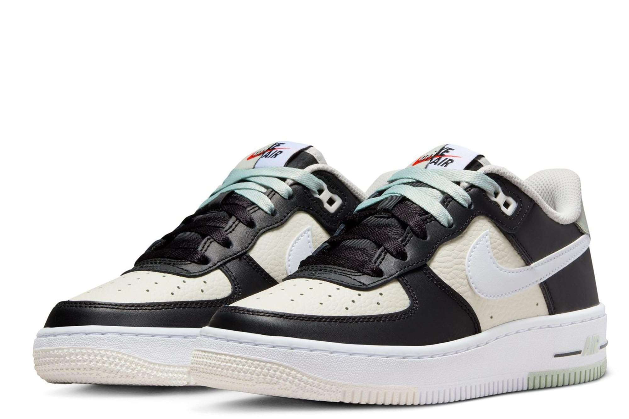 Nike Big Kid's Air Force 1 LV8 1 Black/Light Silver-Phantom (FB9035 002) - 4.5 4