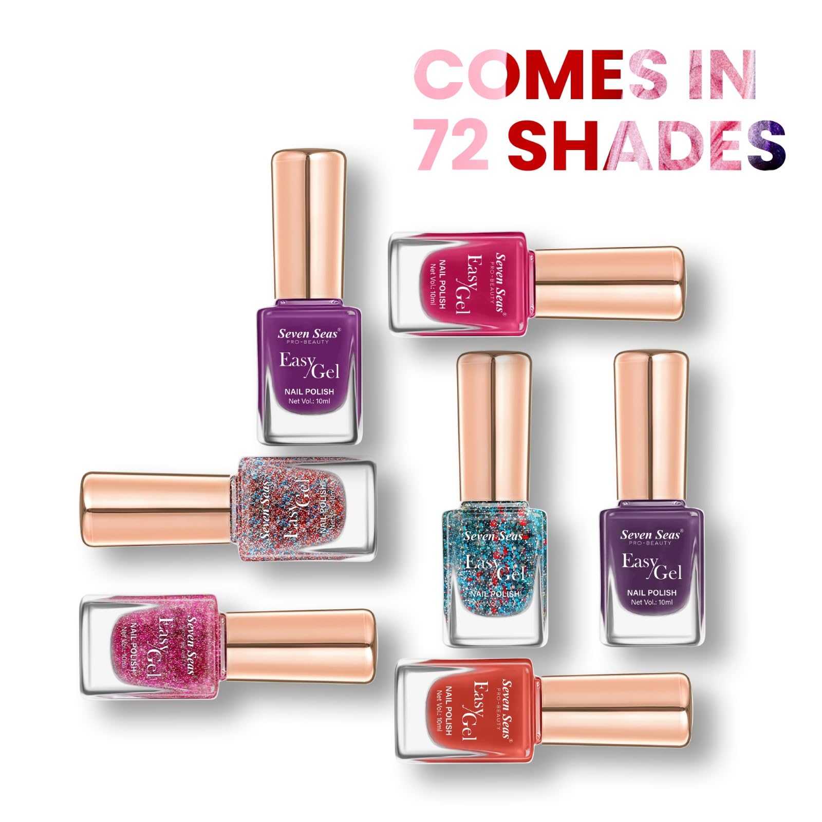 Seven Seas Easy Gel Nail Polish, Intense Glossy Finish, Hydrating Formula, Rich Pigmented, Quick Dry (205, 10ml) 4