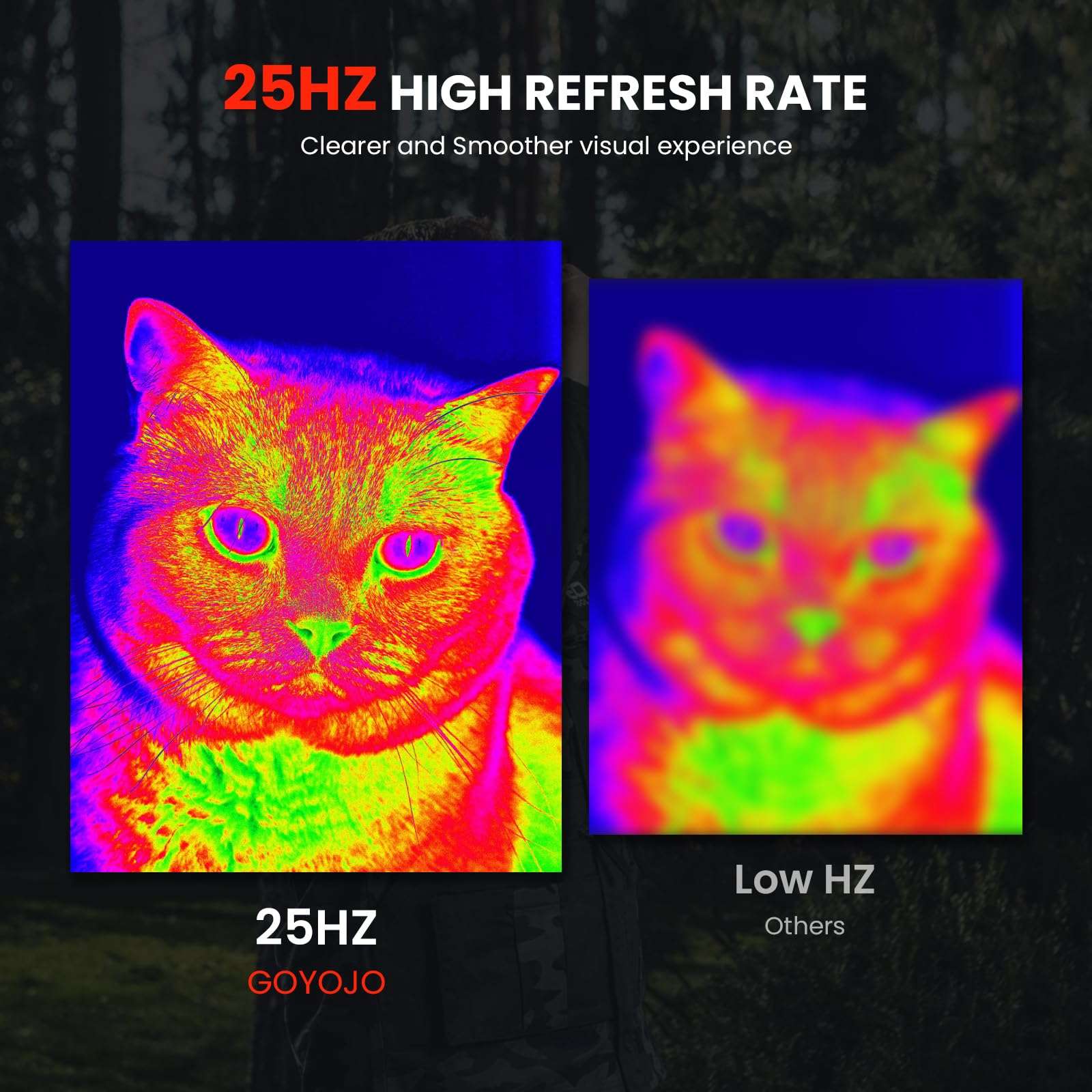 GOYOJO Thermal Imaging Monocular for Hunting, 15mm Focal Lens 256x192(25Hz) Infrared Night Vision Telescope with Long Battery Life, Thermal Scopes for Outdoor Night Vision Camera Telescope (15mm) 3