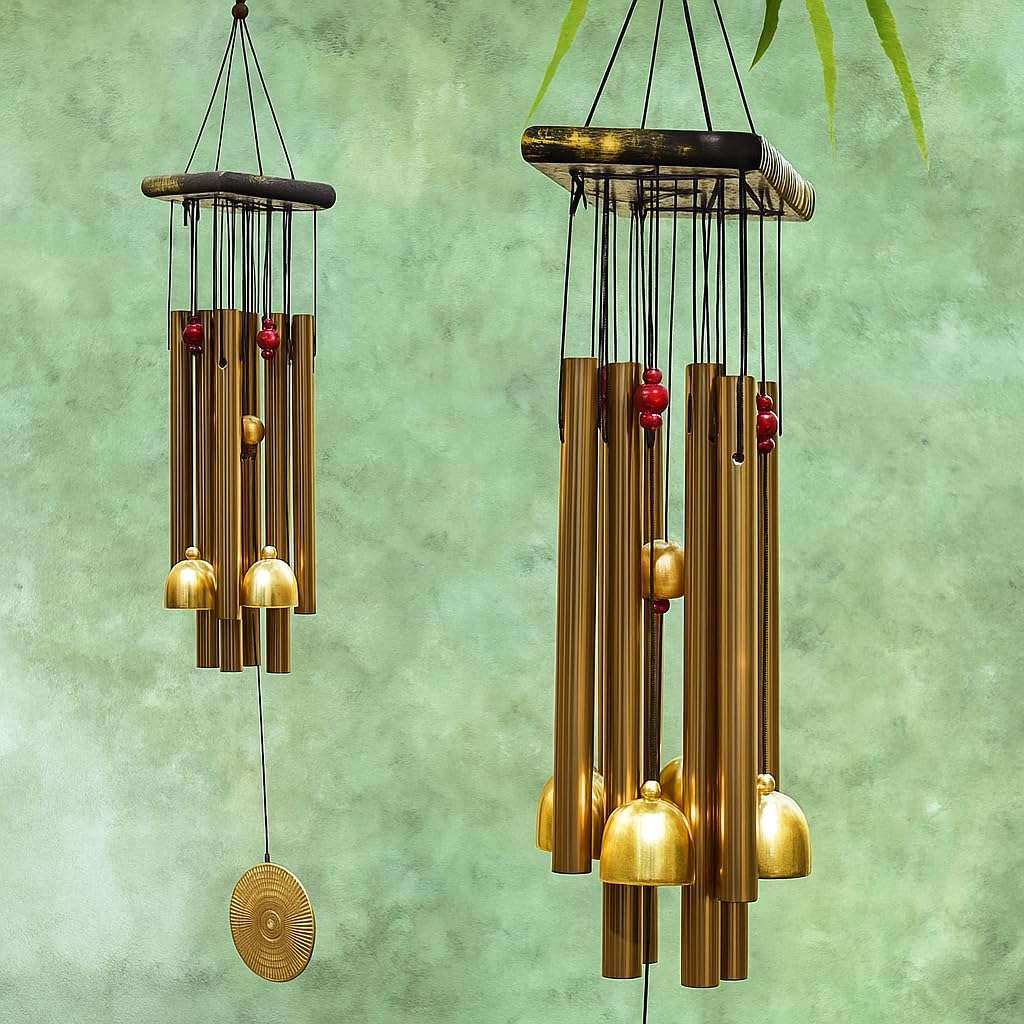 MELOPA Soothing Wind Chimes for Home Décor – Positive Energy Chimes for Bedroom, Balcony, Garden, Living Room | Ideal Gift for Rakhi, Housewarming, Couples, Brother, Sister |2 Relaxing Sound 1