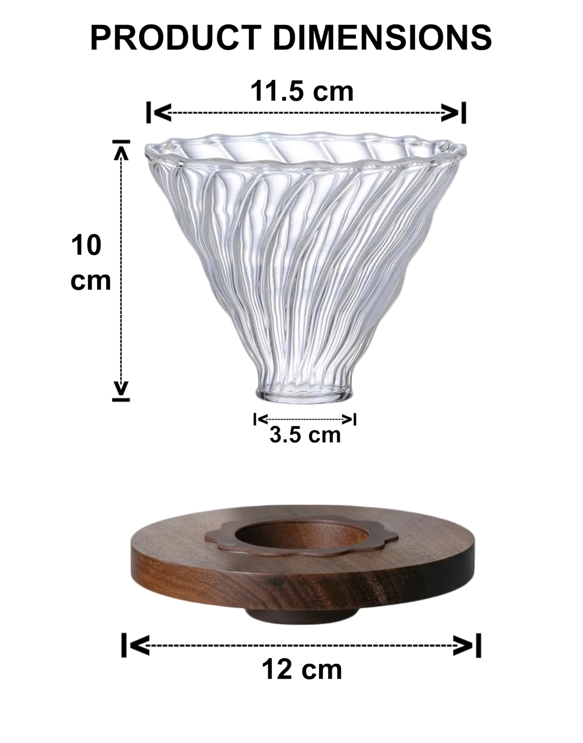 blukup Wooden Stand Pour Over Coffee Maker – Stylish Coffee Dripper with Wooden Holder for Home & Café 6