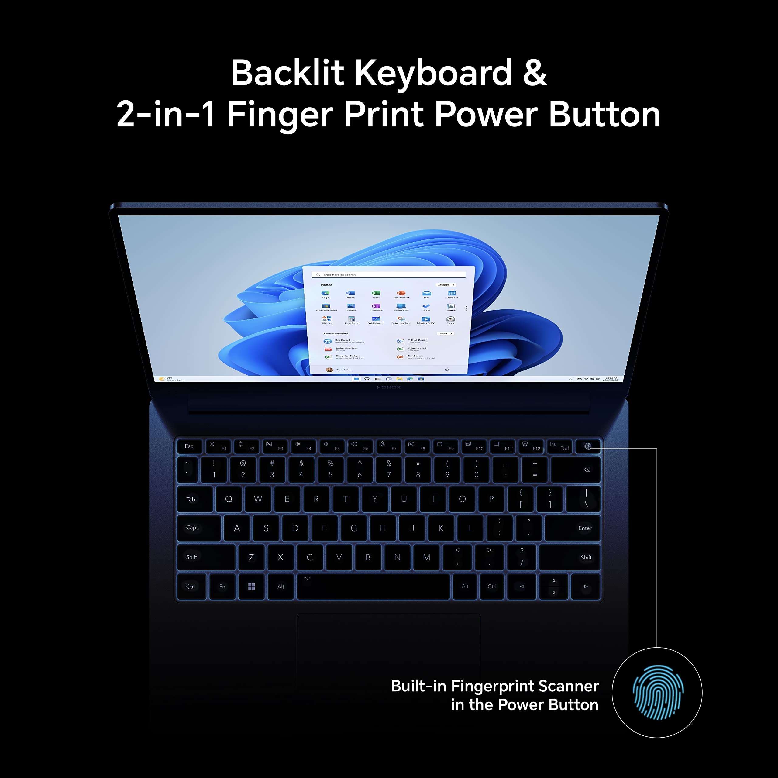 HONOR MagicBook X14 (2023), 12th Gen Intel Core i5-12450H (8GB/512GB NVMe SSD, 14-inch (35.56 cm) FHD IPS Anti-Glare Thin and Light Laptop/Windows 11/Backlit Keyboard/Fingerprint Login/1.43Kg), Gray 5