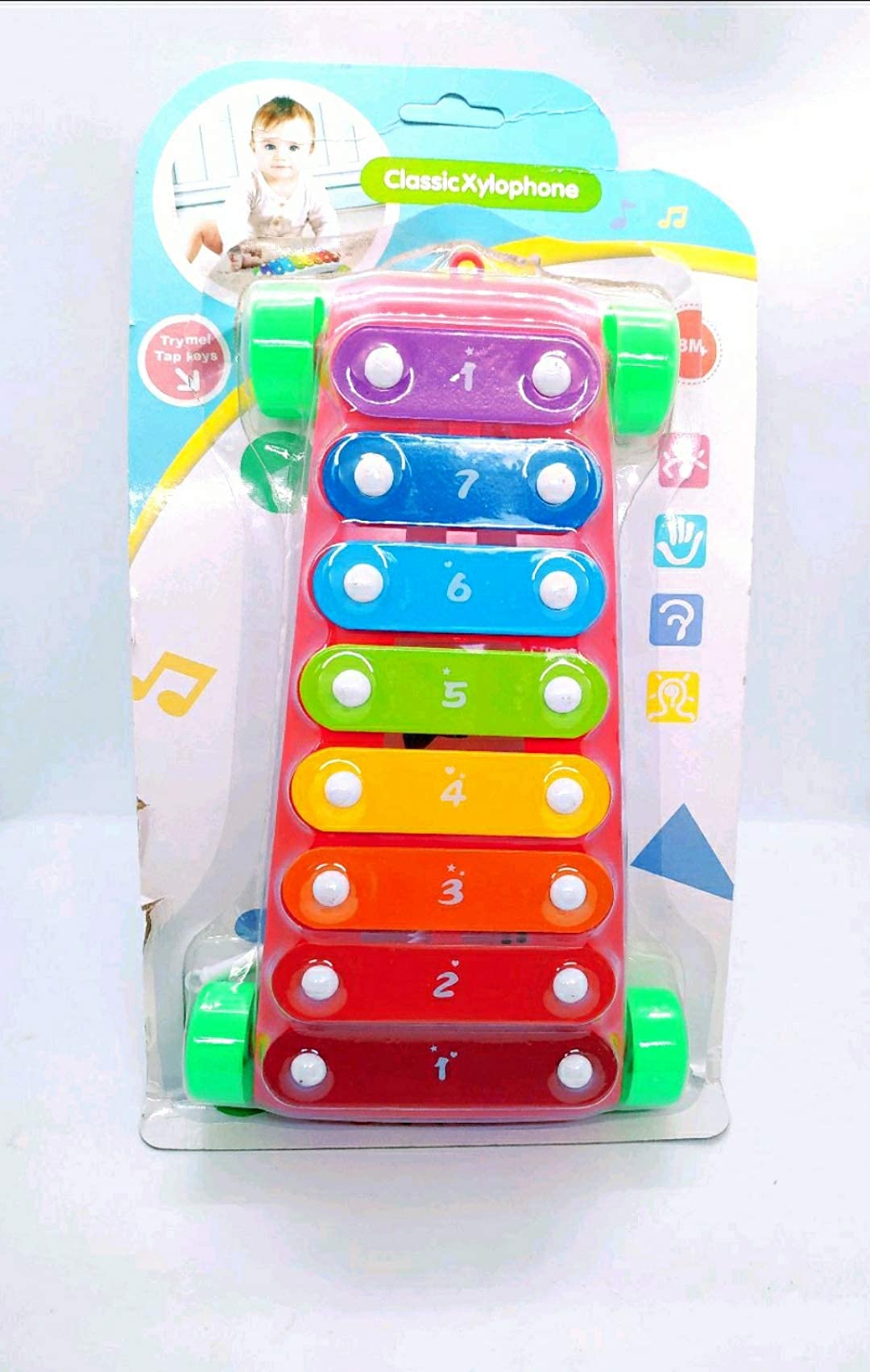 Urban Creation 8 Tones Garden Xylophone with 2 Mallets Toy Set for Kids
