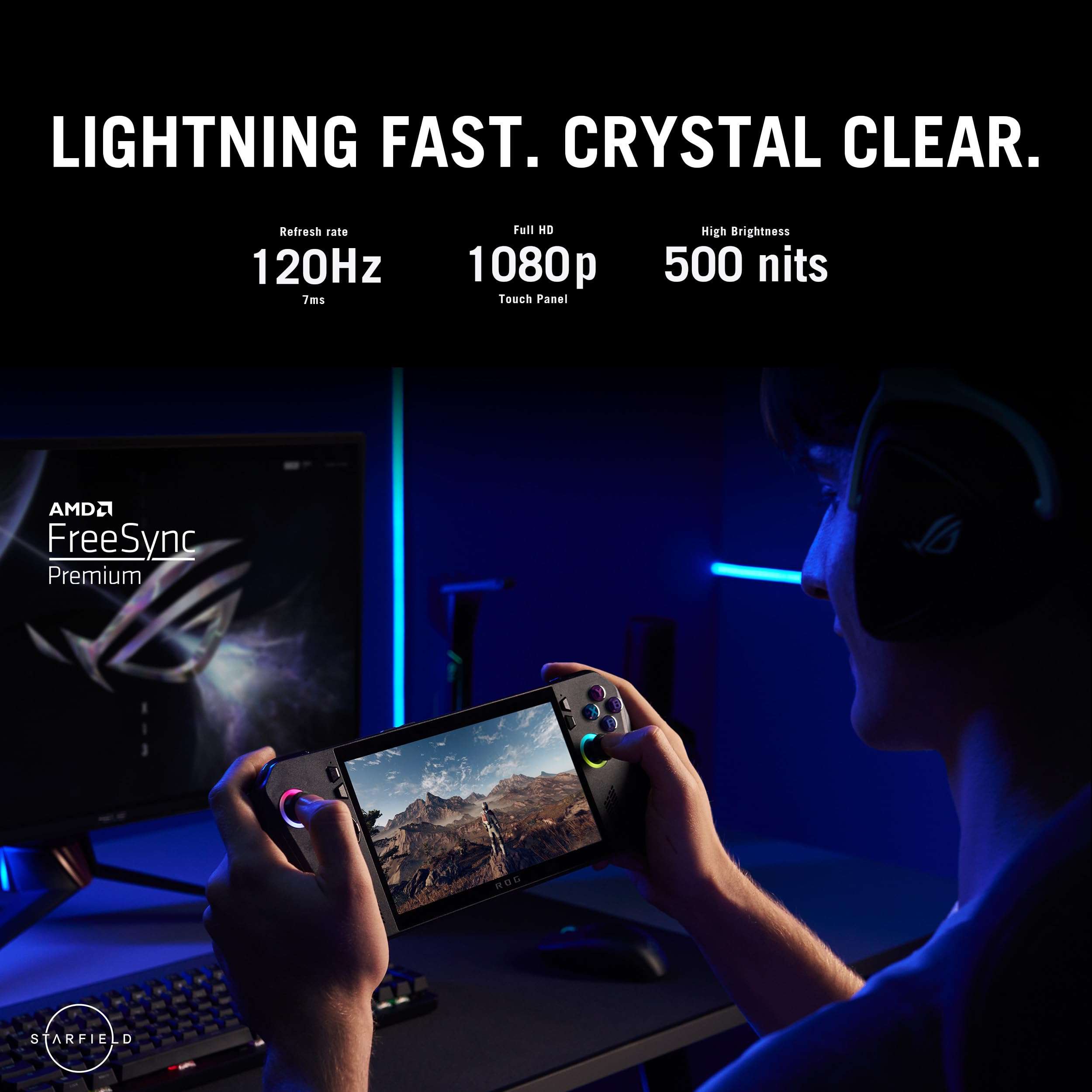 ASUS ROG Ally X Handheld Gaming Console, 7" FHD 16:9 120Hz 500 nits, AMD Ryzen Z1 Extreme Processor (24GB RAM/1TB SSD/AMD Radeon Graphics/Windows 11 Home/Black/678 g), RC72LA-NH021W 6