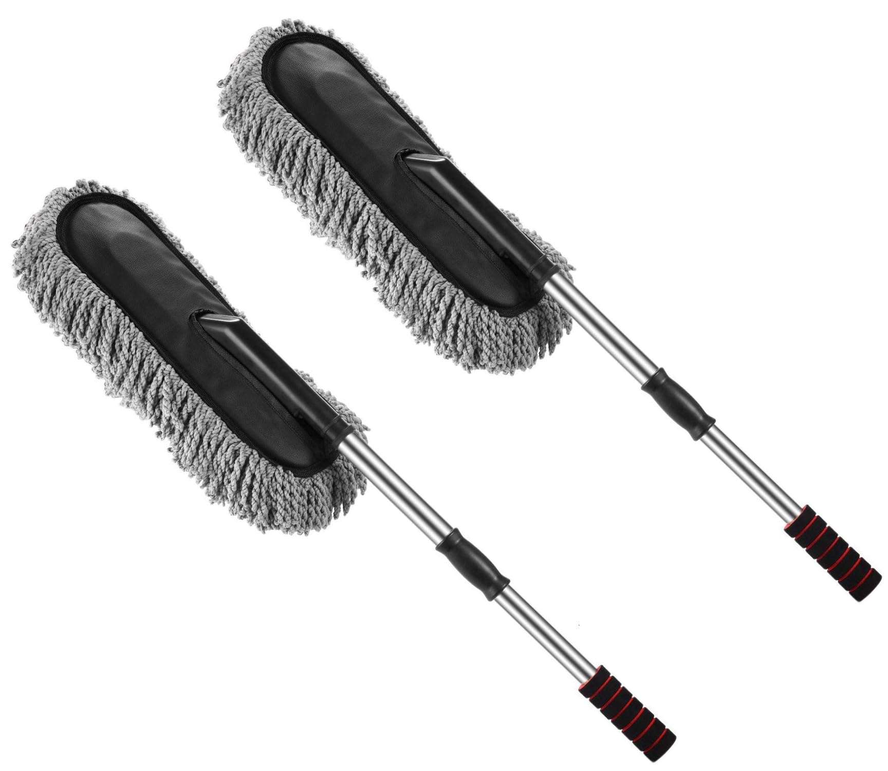 Kozdiko Microfibre Duster with Extendable Handle for Car and Home Cleaning Dry and Wet Mop for Mercedes Benz GlE-Couple (Grey) -Set of 2 Pcs 1