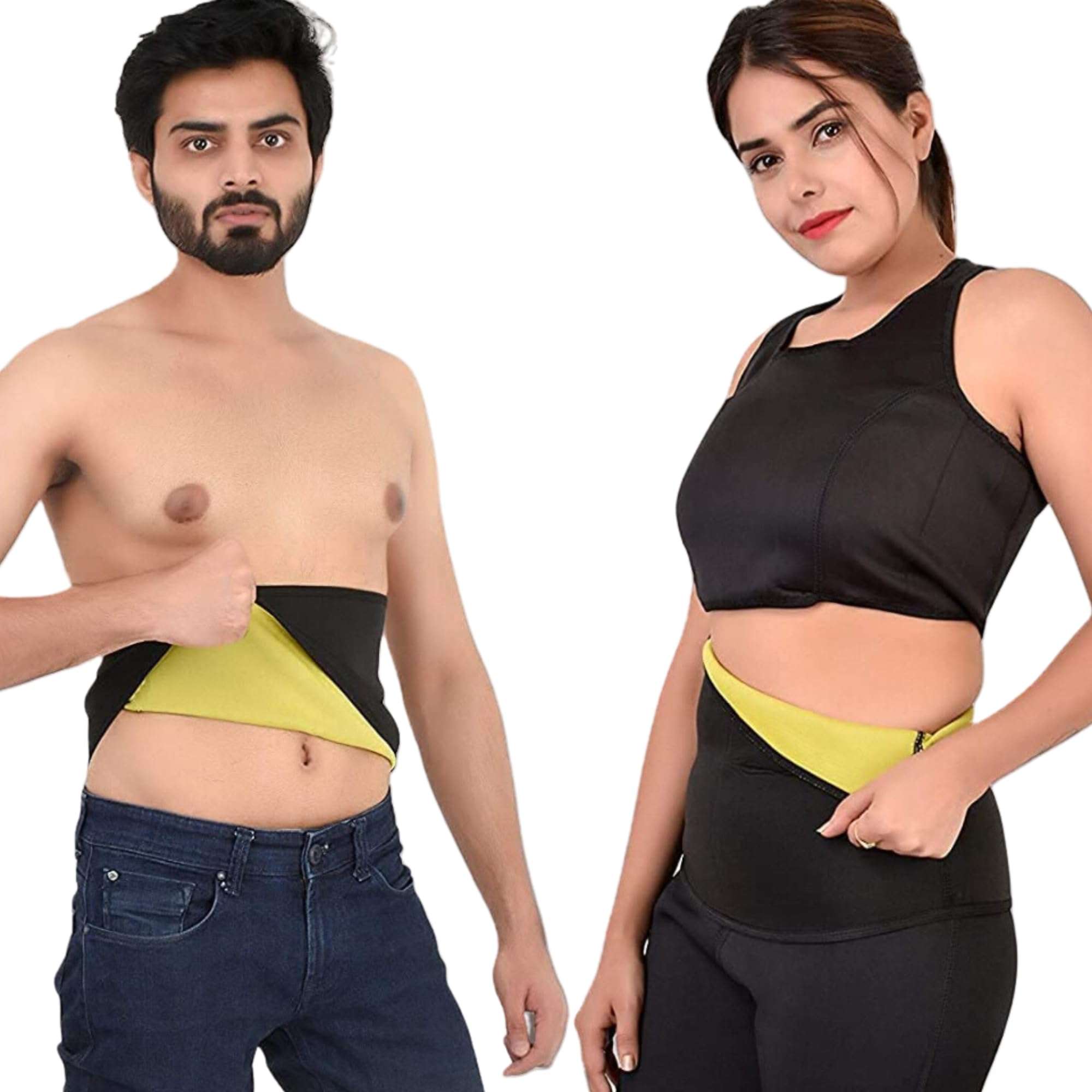 FONICX FIT Men, Women, Unisex Shapewear Belt for Better Sweating Hot Shaper (L) Black 1