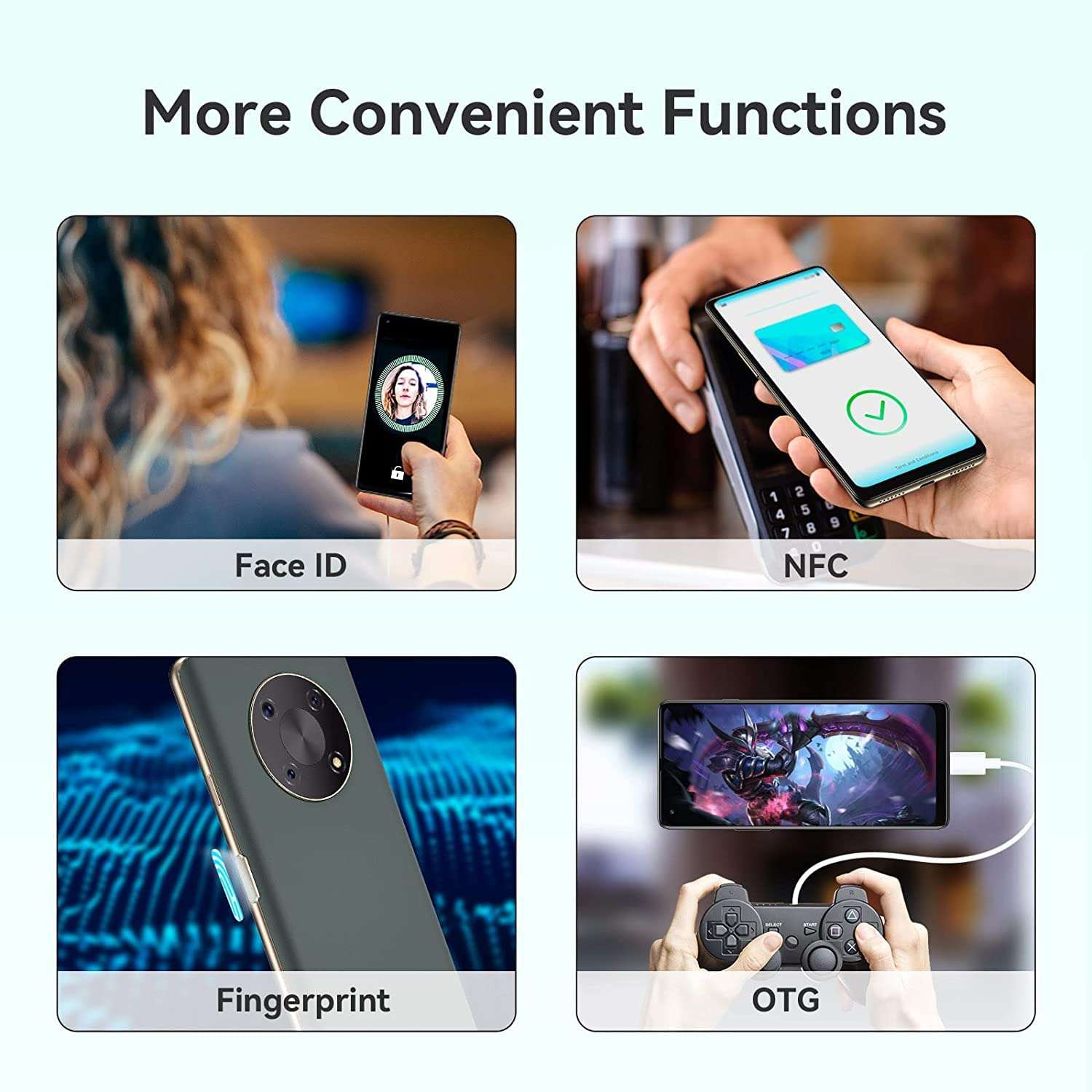 CUBOT Max 3P Unlocked Smartphone, Android 11 Cell Phone，6.95" Screen，4GB RAM + 64GB ROM, 4G Dual Sim Smartphone, 5000mAh Battery, 48MP Camera, Face-ID,Touch-ID, NFC, OTG, GPS, US Version（Green） 4