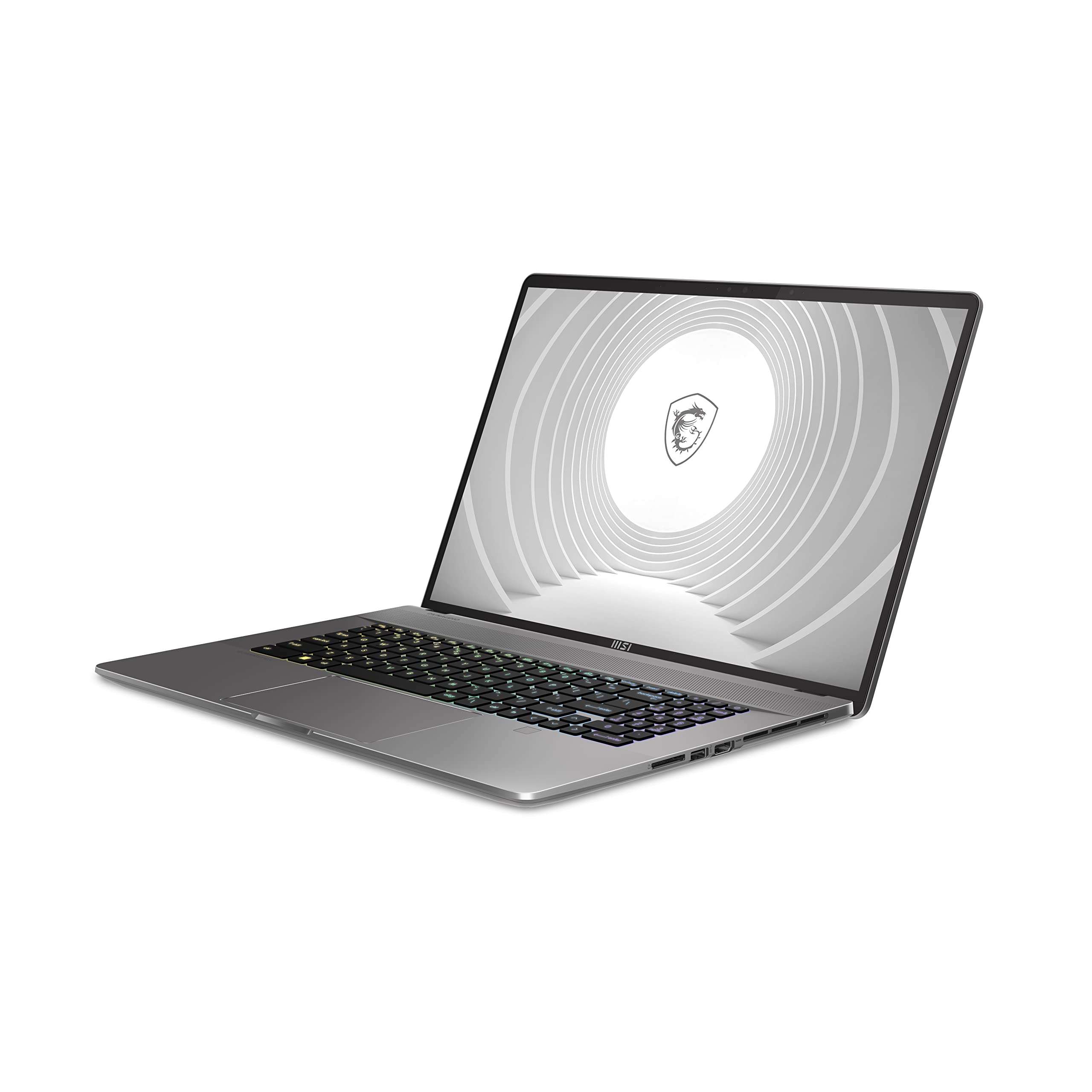 MSI CreatorPro Z17, Intel 12th Gen. i7-12700H, 43CM QHD+ 165Hz Creator Laptop (32GB/1TB NVMe SSD/ Windows 11 Pro/Nvidia RTX A5500 16GB GDDR6/Lunar Grey/2.49Kg), A12UMST-237IN 3