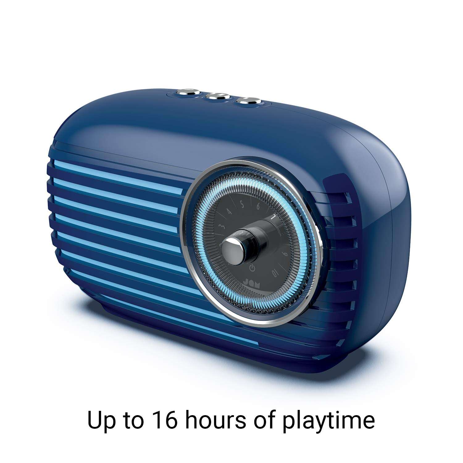 JAM Retro Classic Vintage Blutooth Speaker, 16 Hours Play Time, Aux-in Port, USB Charging, Blue 2