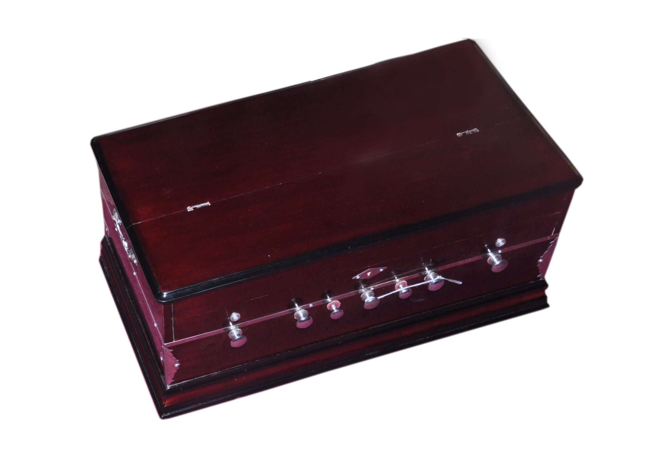 SHARMA MUSICAL STORE® Double Bellow 39 Keys Bass Reed Linden Wood Harmonium 3