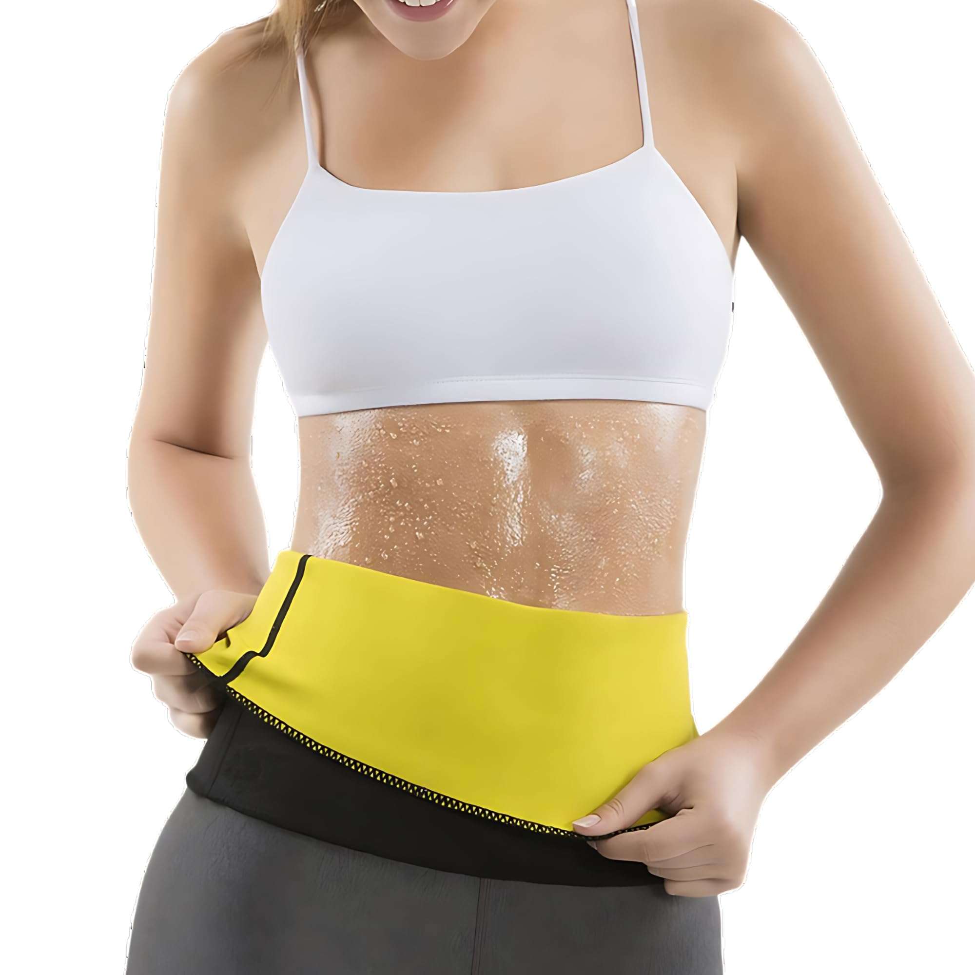 FONICX FIT Men, Women, Unisex Shapewear Belt for Better Sweating Hot Shaper (L) Black 3