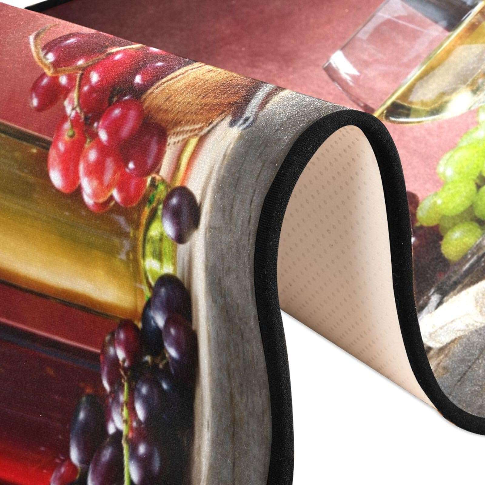 Vineyard Wine Grape Runner Rug, Soft Non Slip Long Area Rugs Floor Mat for Hallway Bedroom Living Room Kitchen 72 X 24 Inch 4