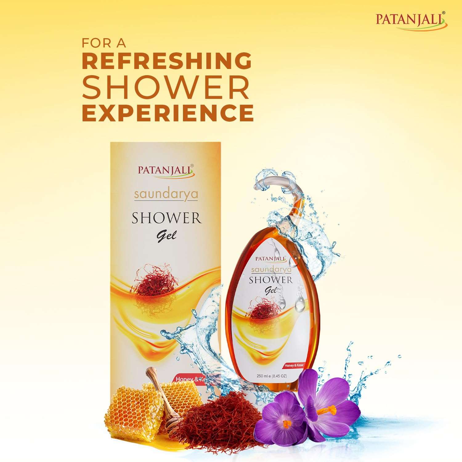 Patanjali Shower Gel 250ml (Pack of 2), for Refreshing and Cleansing the Skin with Natural Ingredients for Daily Use 5